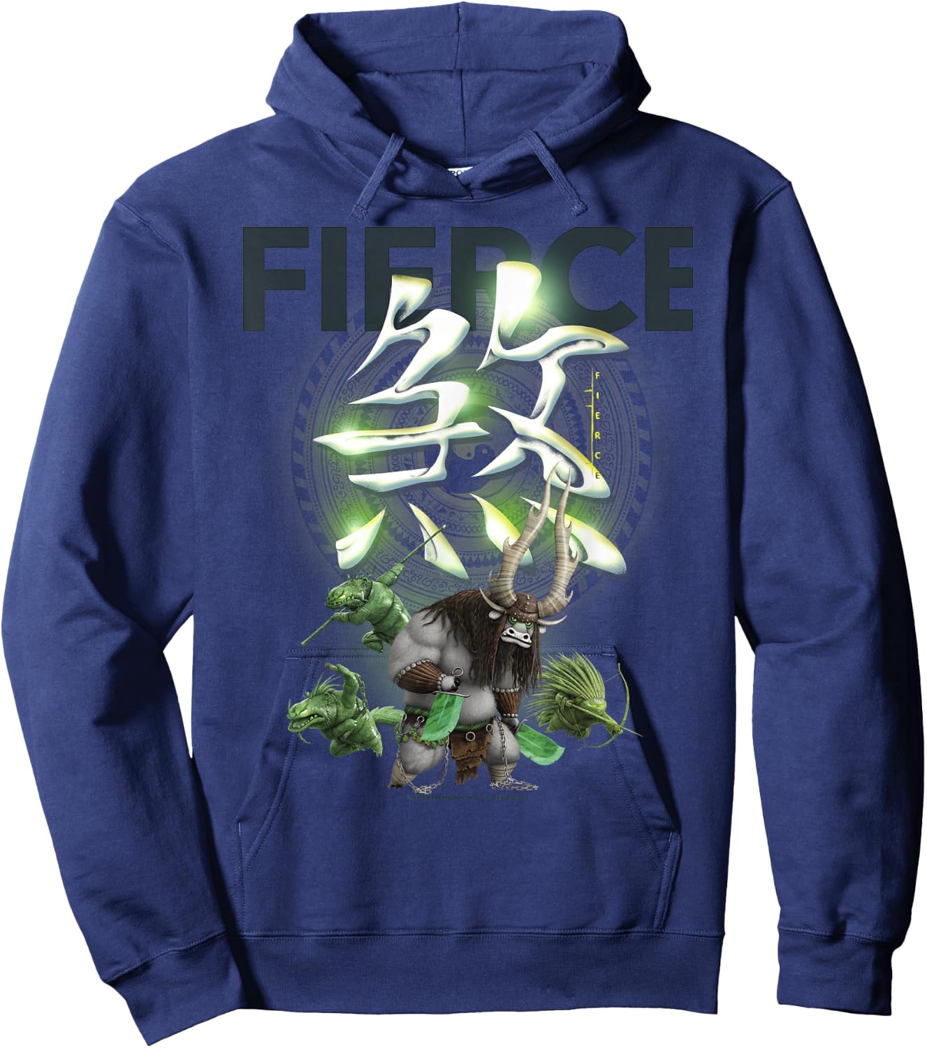 Kung Fu Panda 3 Kai Fierce Action Portrait Logo Hoodie - Hoodie | Navy