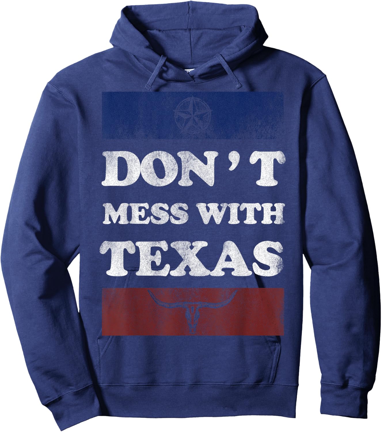 Vintage Don't Mess With Longhorn Lone Star State Texas Shirt Hoodie - Hoodie | Navy