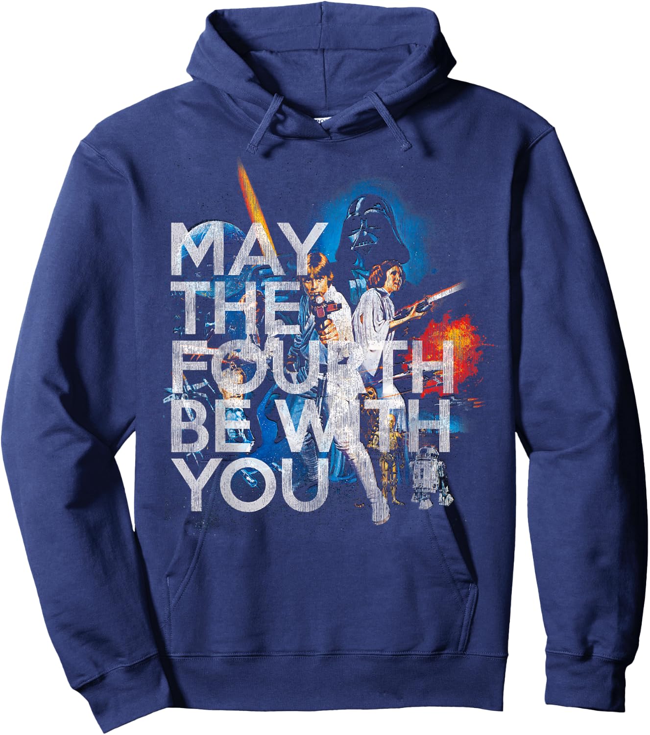 Star Wars May The Fourth Be With You Vintage Disney+ Hoodie - Hoodie | Navy