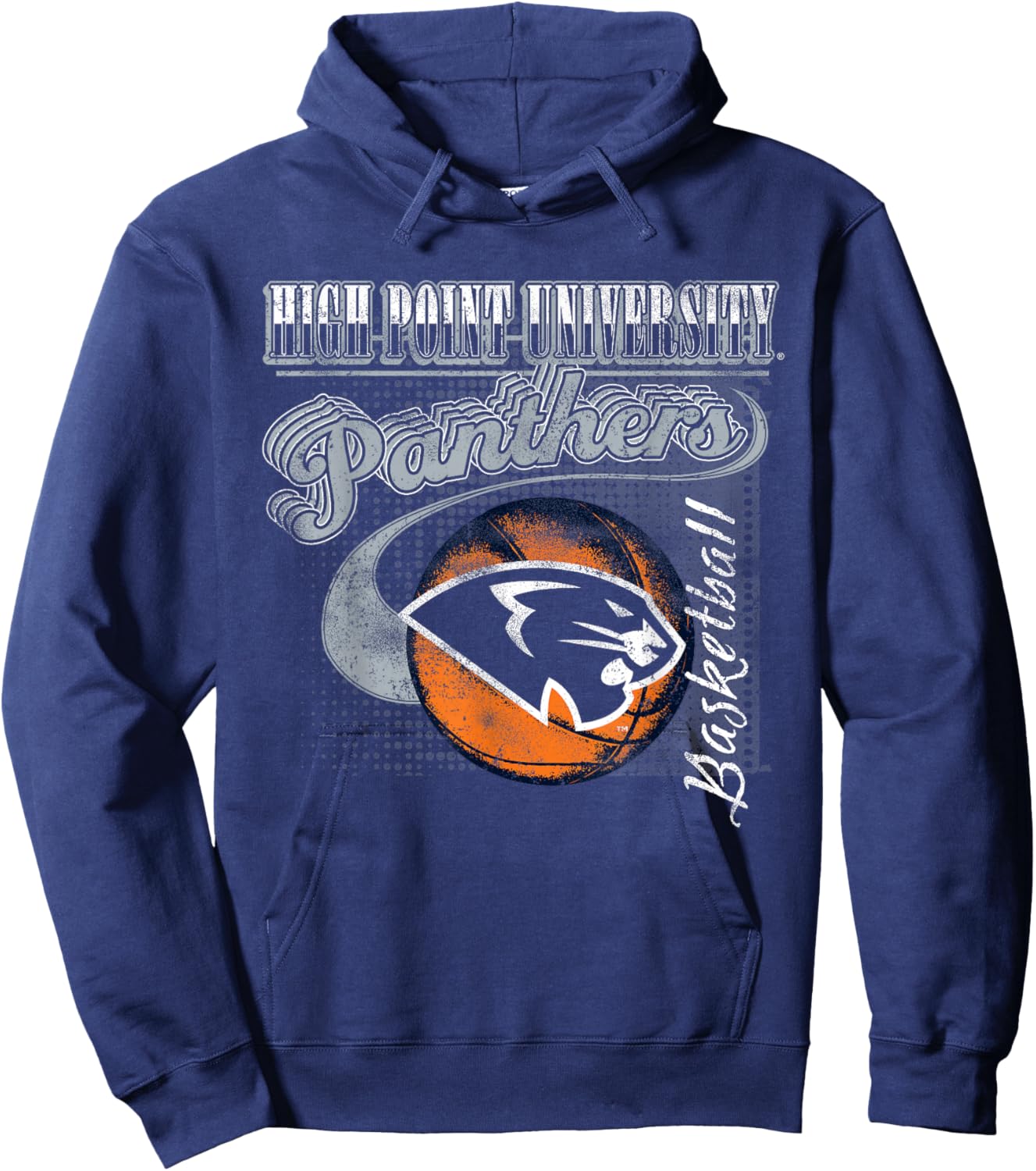 High Point Panthers Basketball Retro Purple Hoodie - Hoodie | Navy
