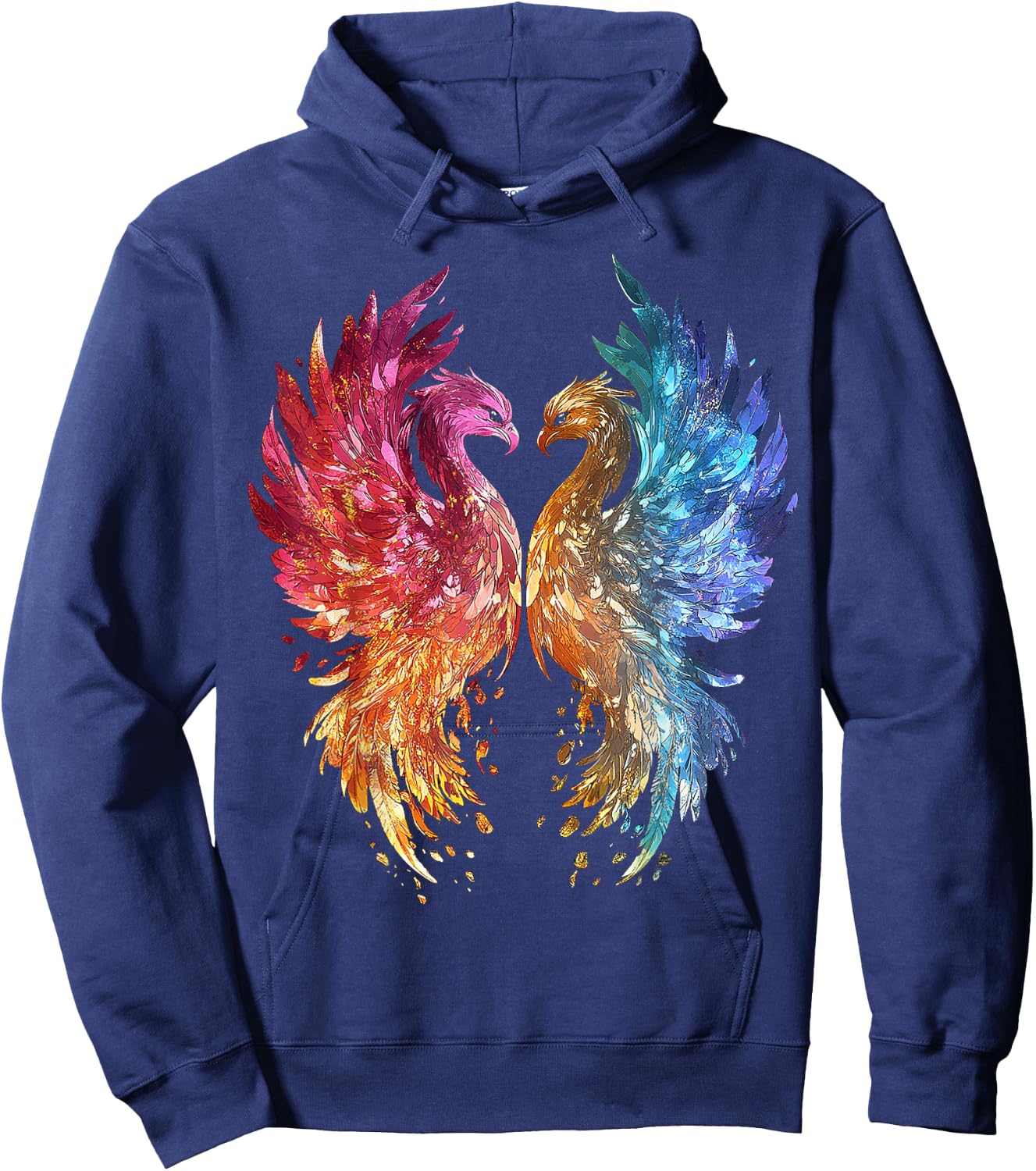 Phoenix Mythical Graphic Fantasy Artwork Phoenix Hoodie - Hoodie | Navy