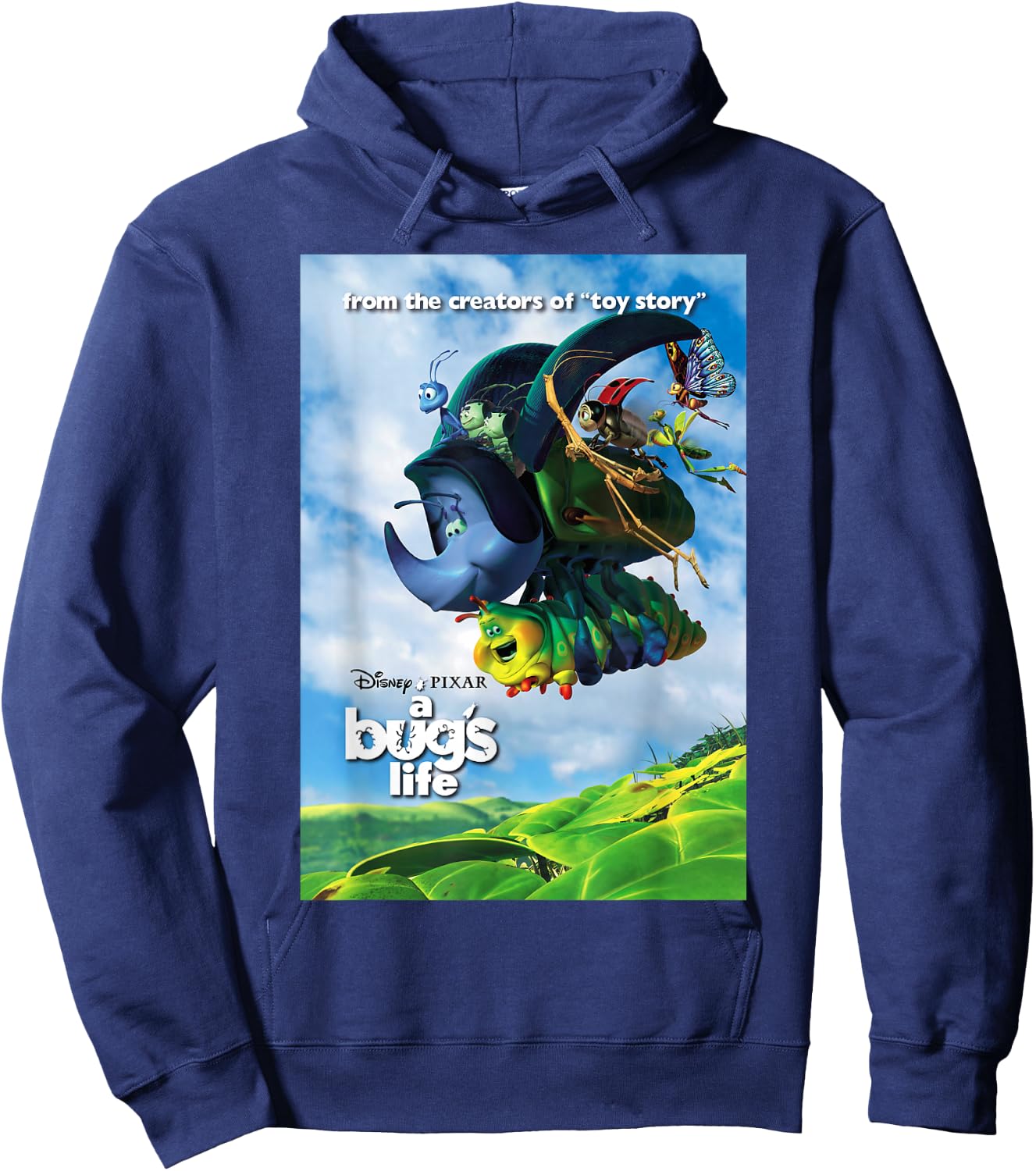 Disney Pixar A Bug's Life Flying Bugs Poster Hoodie - Hoodie | Navy