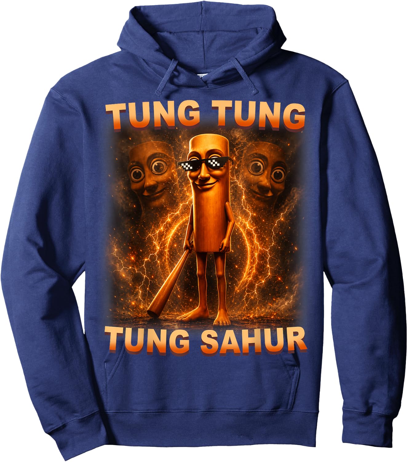 Tung Tung Tung Sahur is Calling Funny Italian Brainrot Hoodie - Hoodie | Navy