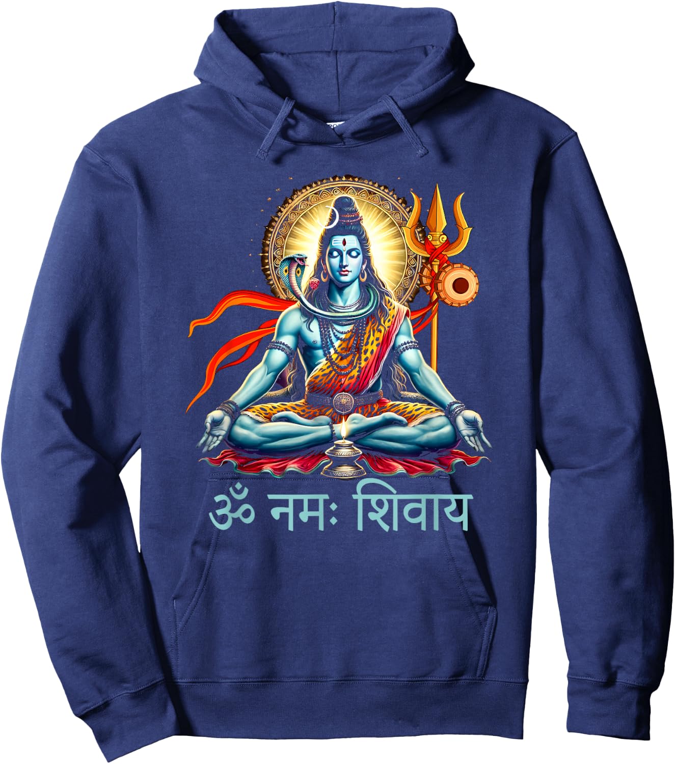 Shiva Hindu God Shiva Yoga Meditation Spiritual Religious Hoodie - Hoodie | Navy
