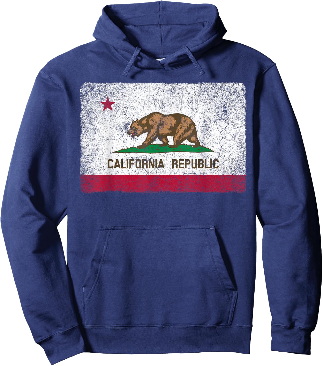 California Flag Republic Vintage Retro Official Gift Hoodie - Hoodie | Navy