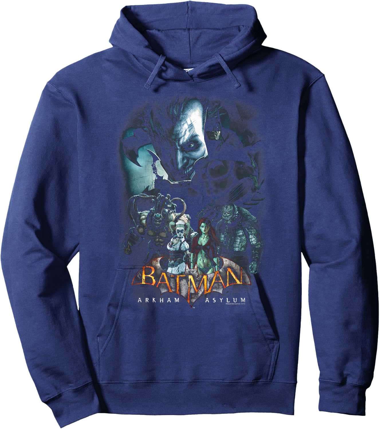 Batman: Arkham Asylum Five Against One Hoodie - Hoodie | Navy