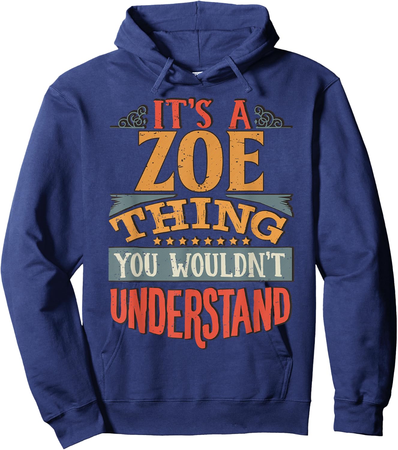 Zoe Name Hoodie - Hoodie | Navy