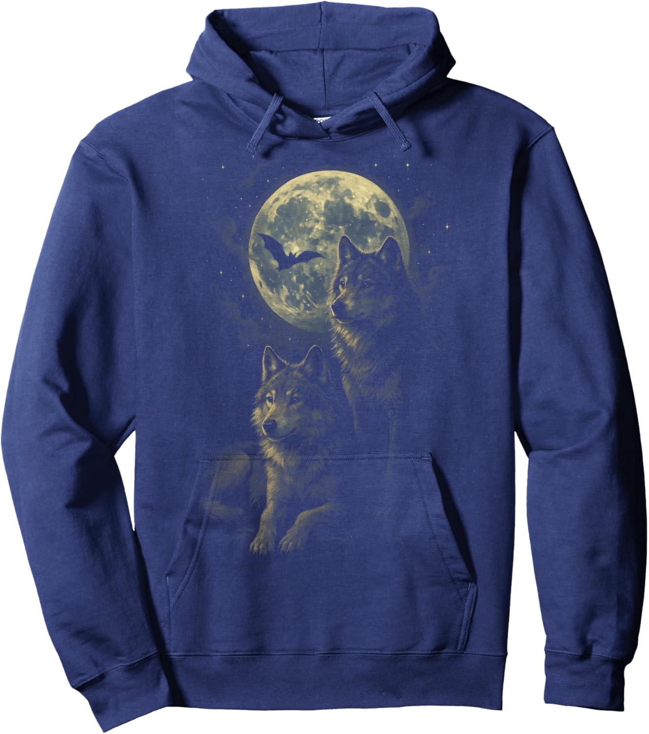 Mountain Wolves - Moonlit Night Howl Hoodie - Hoodie | Navy