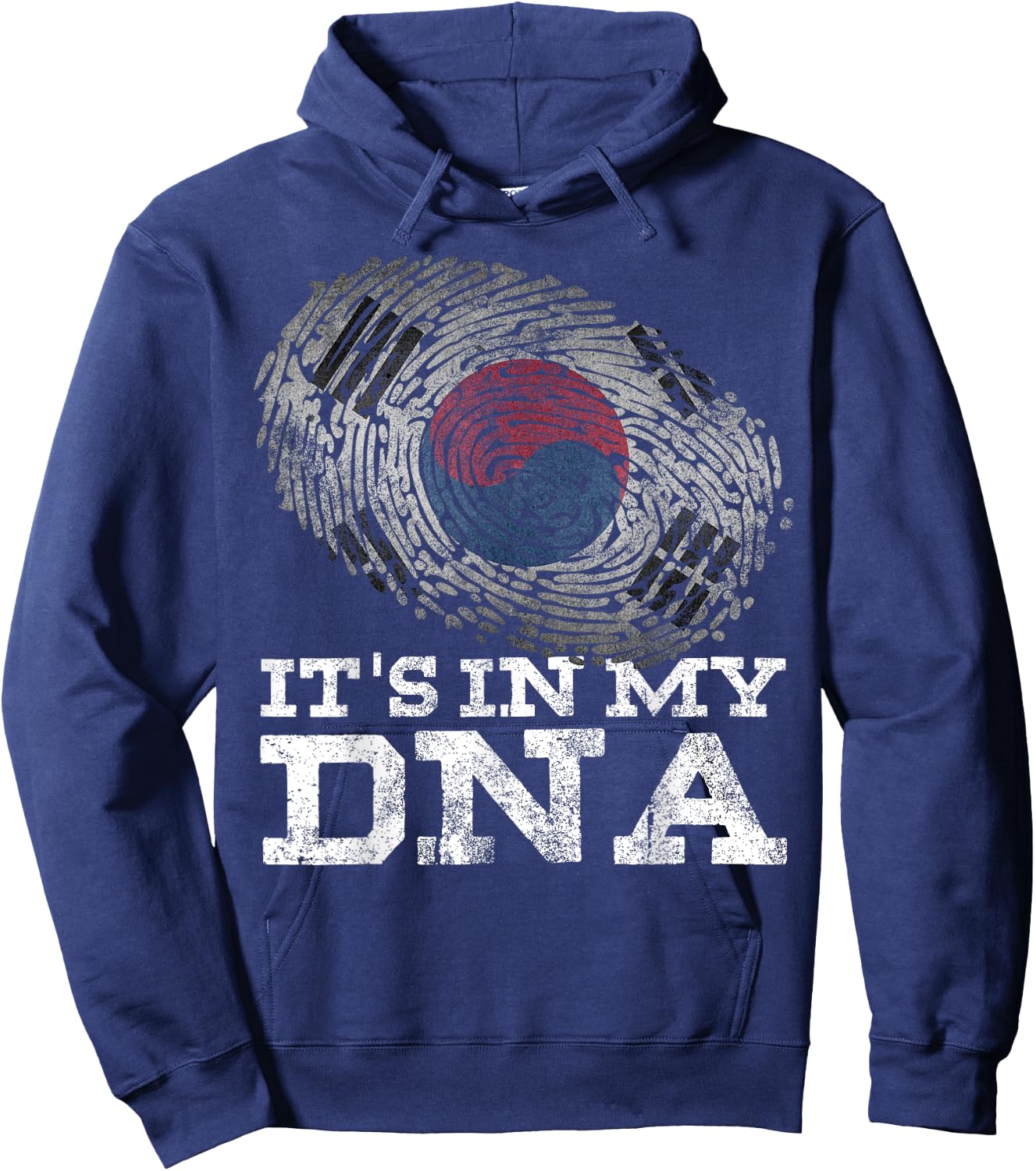 It's In My DNA South Korean Shirt Asian Gifts Korean Flag Hoodie - Hoodie | Navy