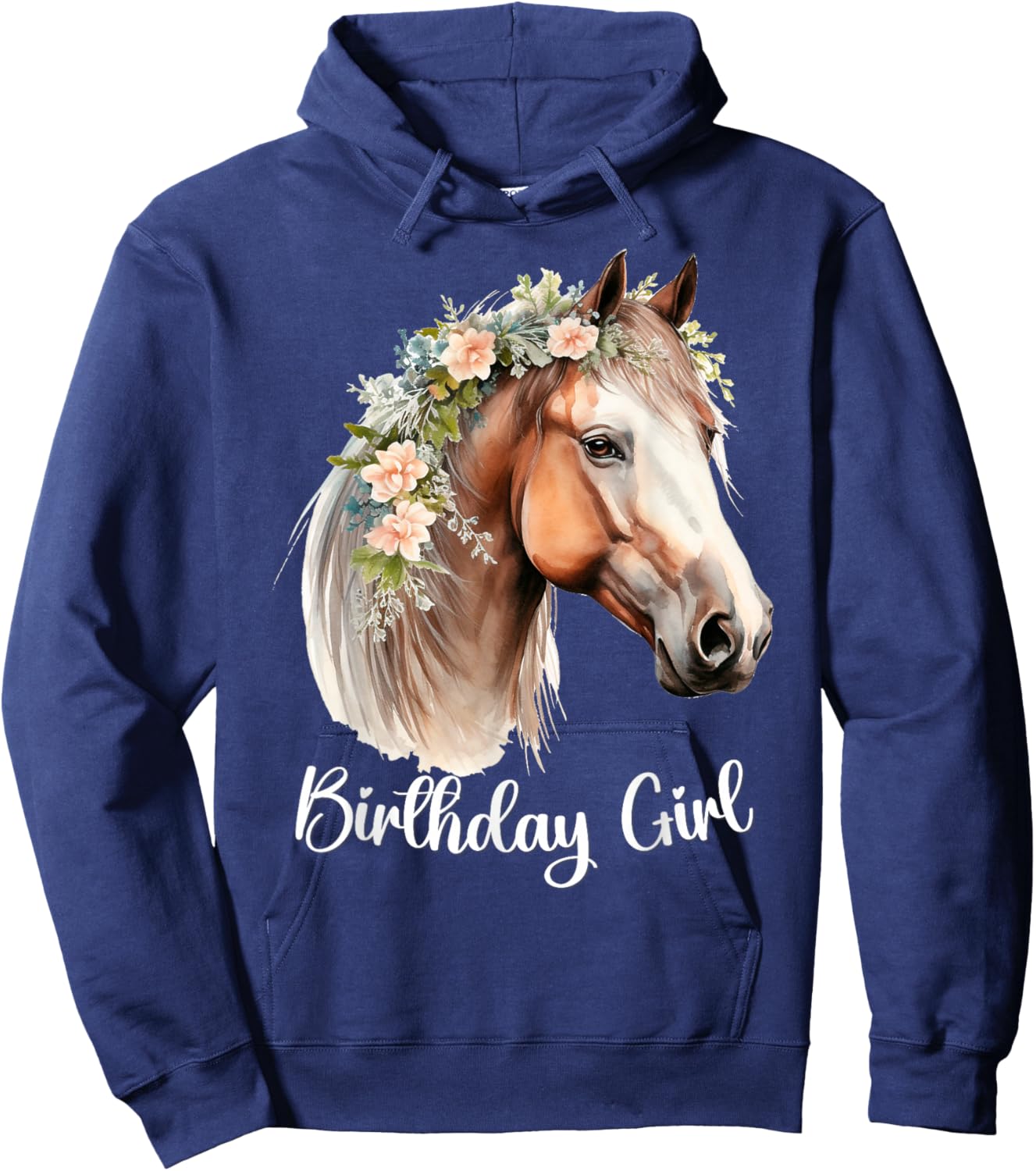 Horse Birthday Girl Party Outfit Pony Daughter Women Girls Hoodie - Hoodie | Navy