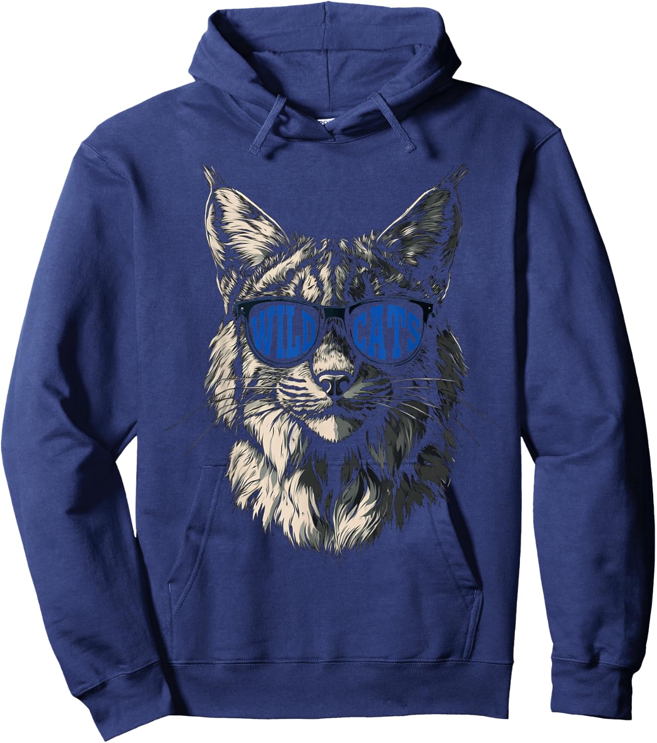 Classic Wildcats Name Styles | Cat's Lovers Animal Game Day Hoodie - Hoodie | Navy