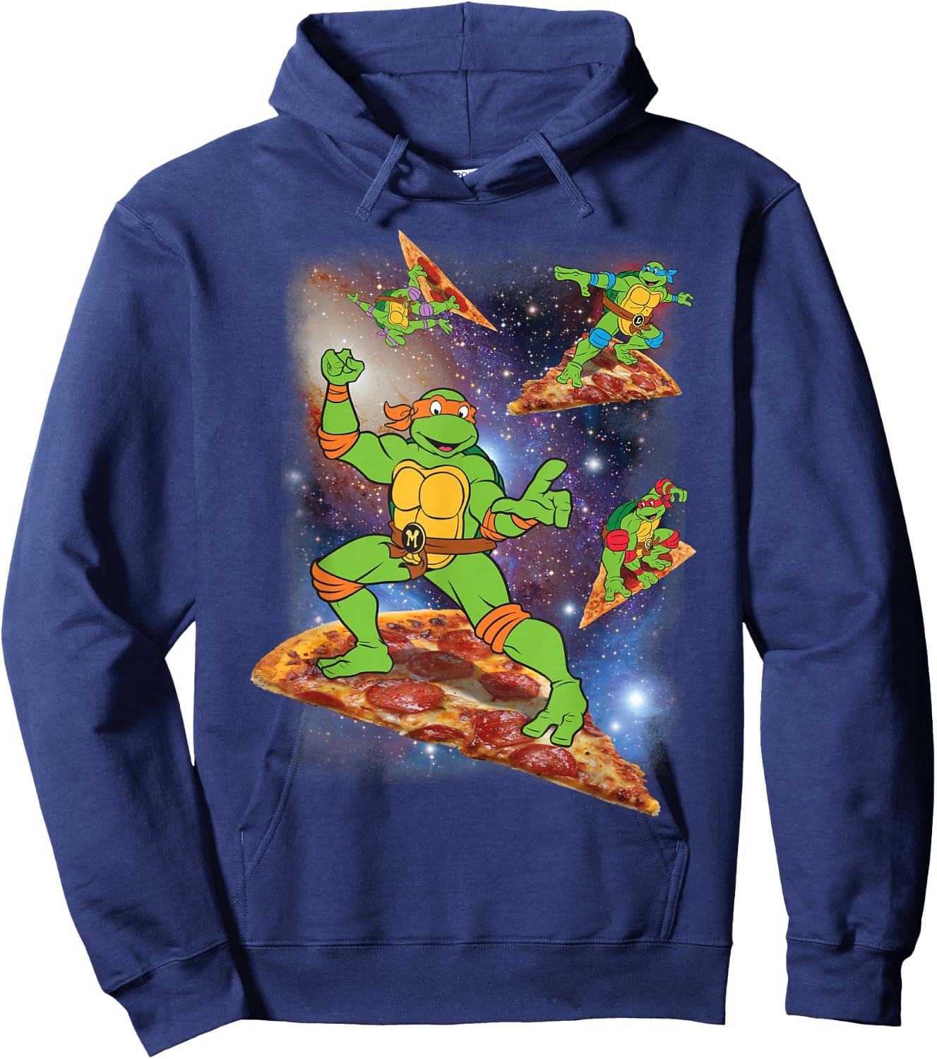 Teenage Mutant Ninja Turtles Cosmic Pizza Surfing Hoodie - Hoodie | Navy
