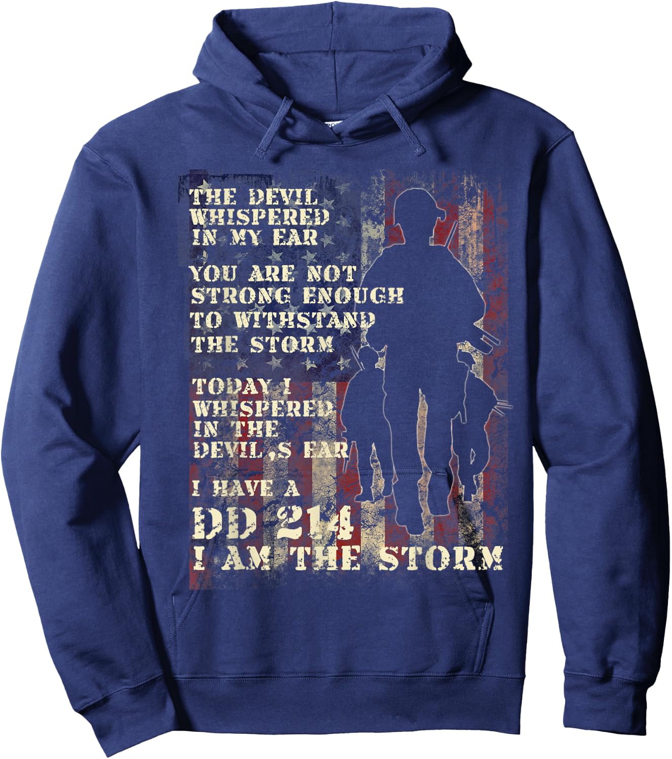Veteran DD-214 Alumni Armed Forces I Am The Storm Hoodie - Hoodie | Navy