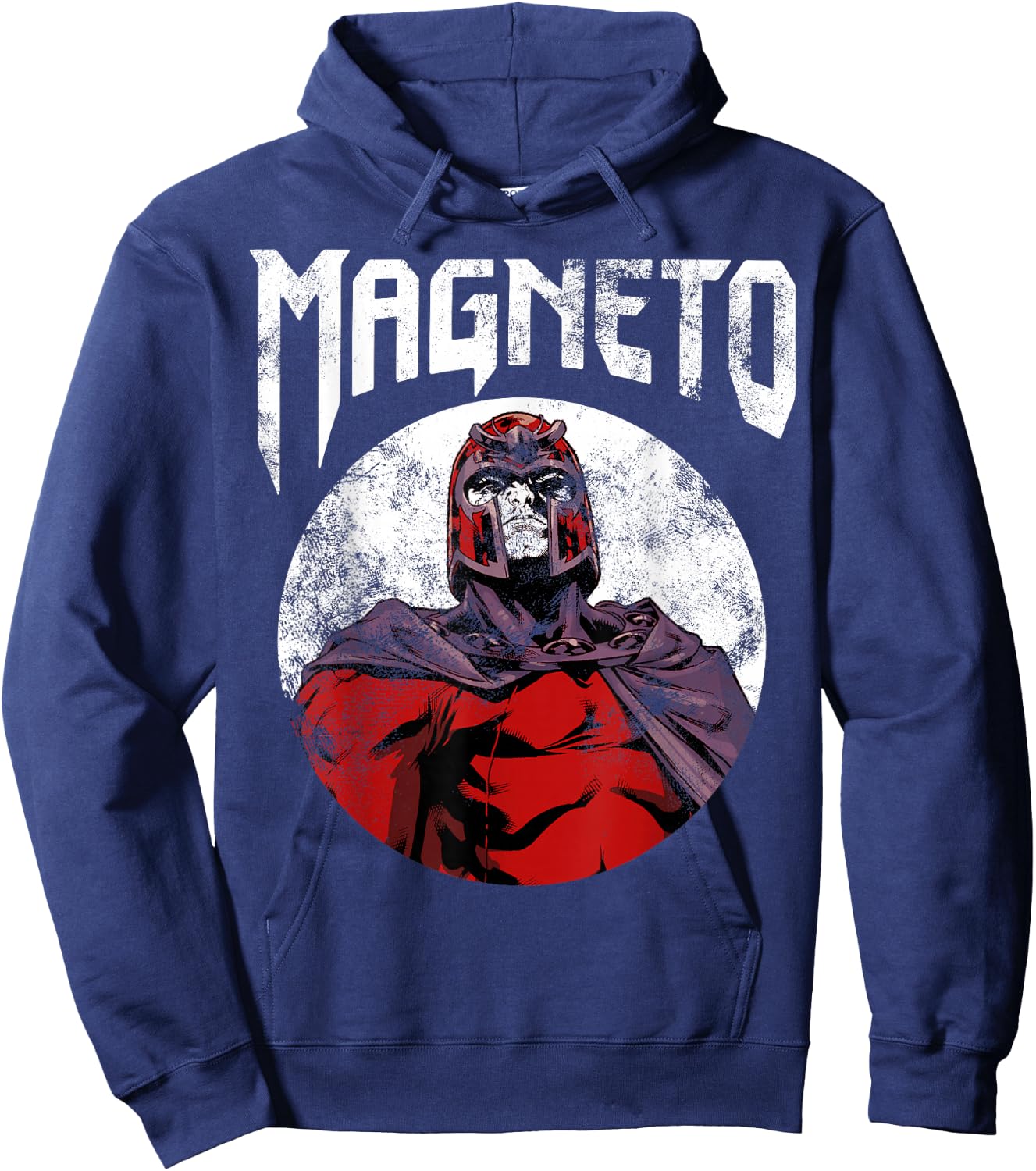 Marvel X-Men Magneto Classic Retro Rock Band Graphic Hoodie - Hoodie | Navy