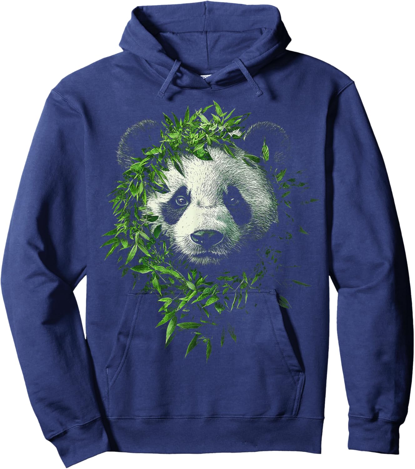 Panda Cute Face Animal Lover Drawing Motif Panda Hoodie - Hoodie | Navy