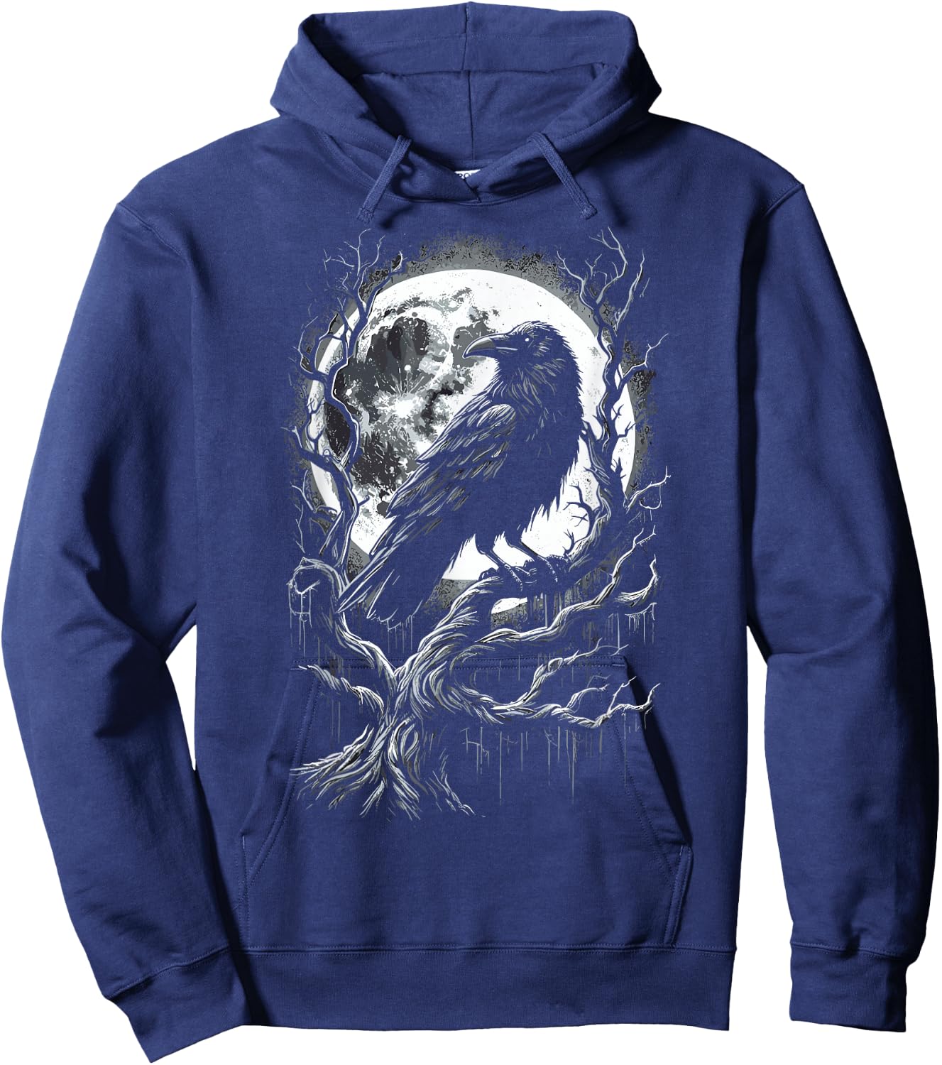 Black Crow Raven Bird Hoodie - Hoodie | Navy