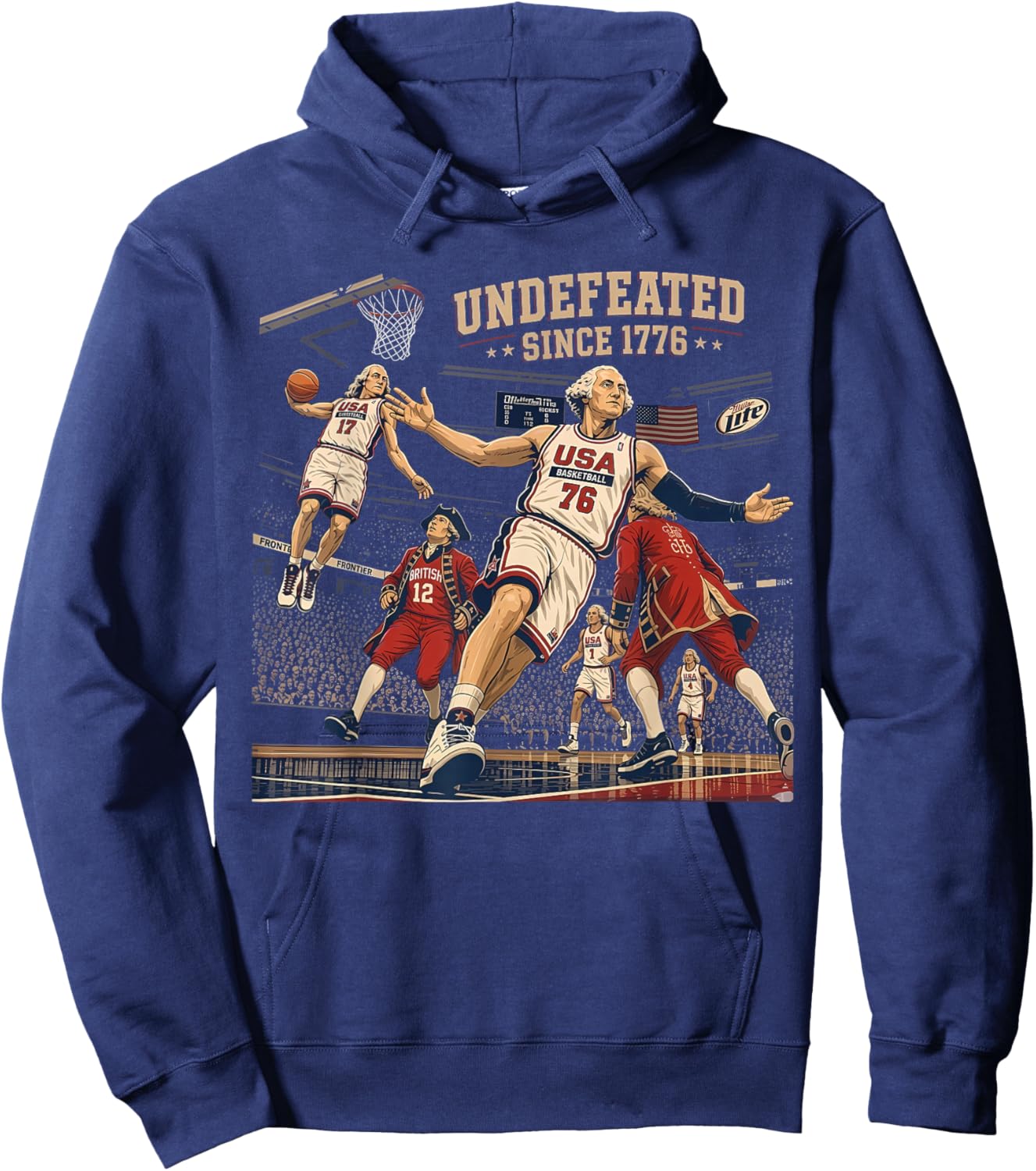 Undefeated Since 1776 America 4th of July Independence Day Hoodie - Hoodie | Navy