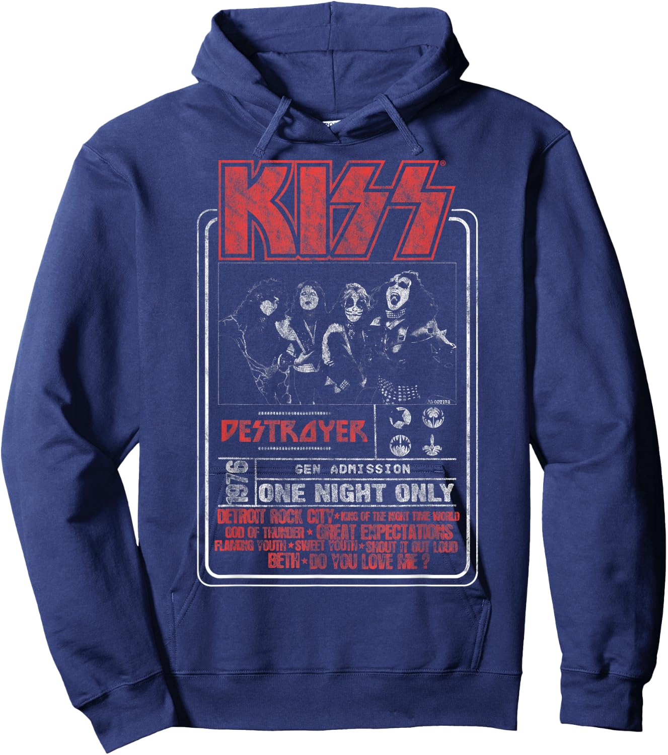 KISS - One Night Only Hoodie - Hoodie | Navy