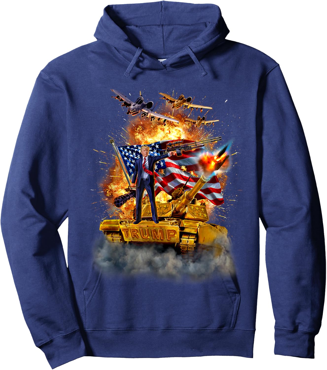United States President Donald Trump Epic Battle Hoodie - Hoodie | Navy