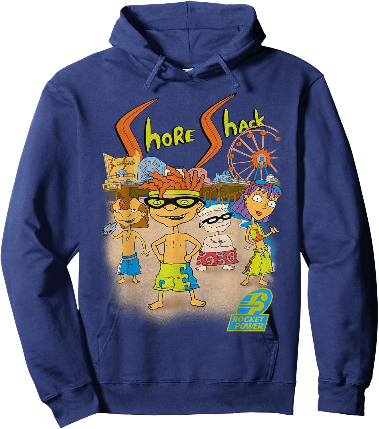 Nickelodeon Rocket Power Beach Scene Hoodie - Hoodie | Navy