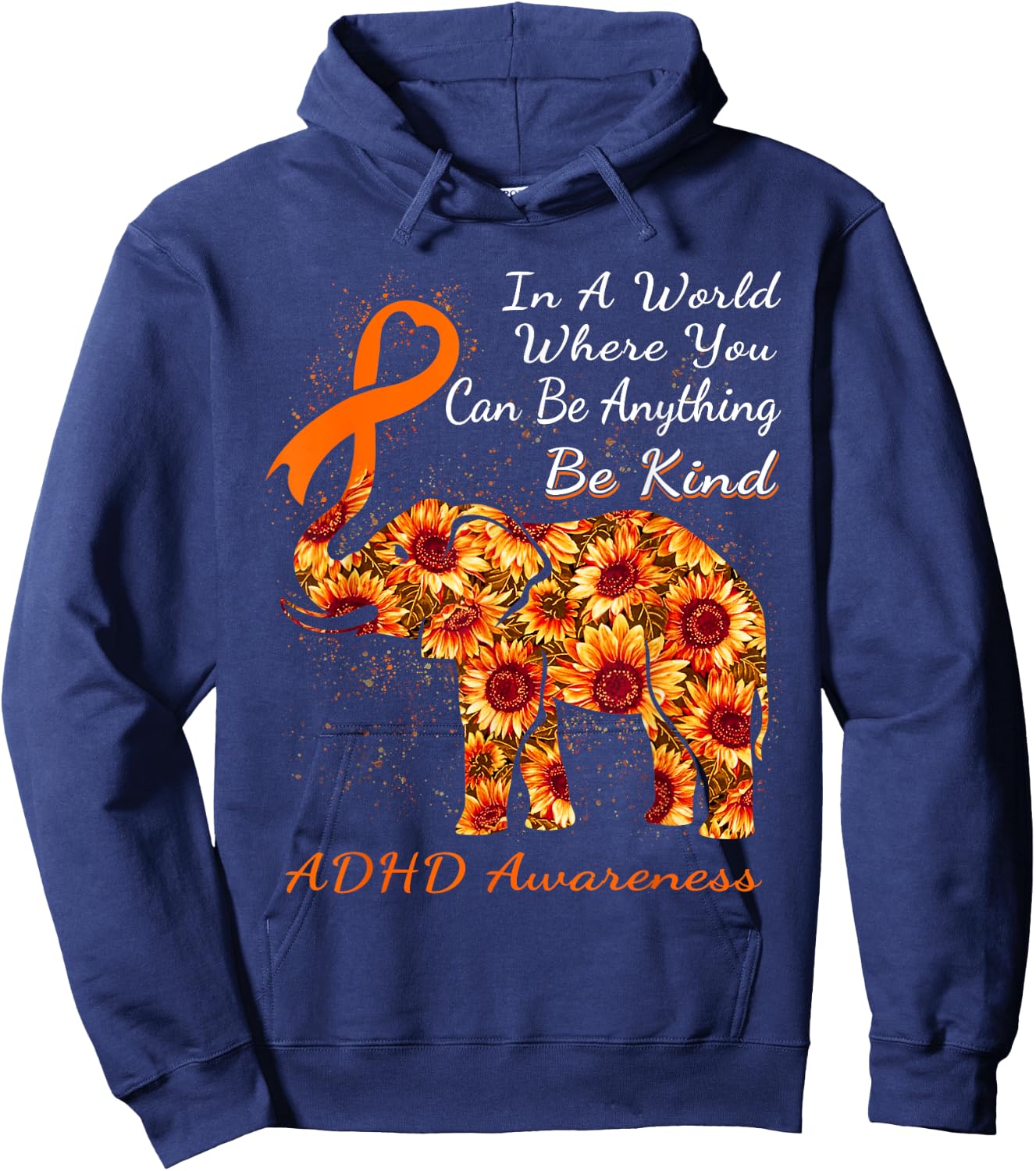 In A World Where You Can Be Anything ADHD Hoodie - Hoodie | Navy