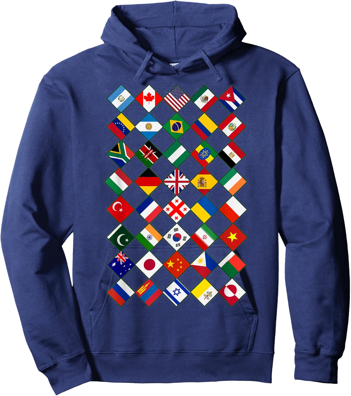 Flags of the Countries of the World, International Hoodie - Hoodie | Navy