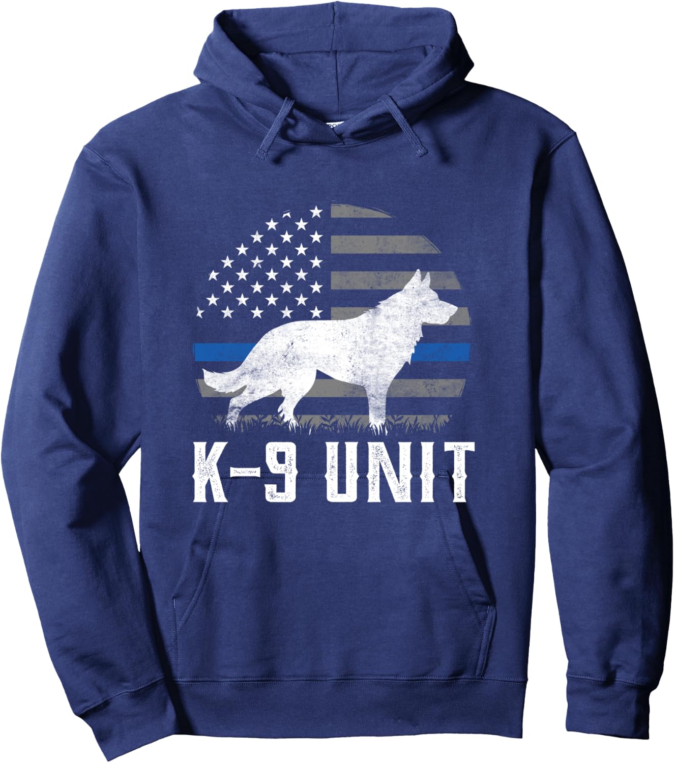 Thin Blue Line K9 German Shepherd Police Dog Gift Hoodie - Hoodie | Navy