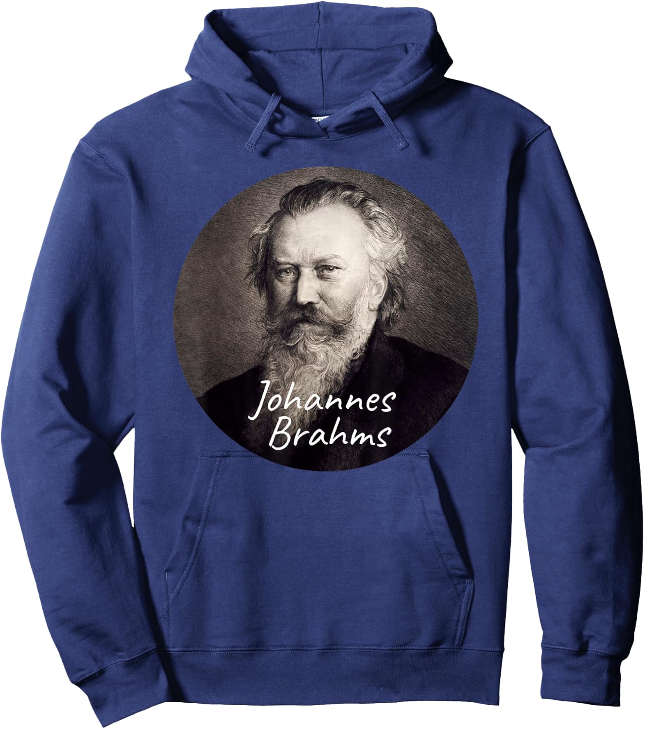 Johannes Brahms Composer Portrait Hoodie - Hoodie | Navy