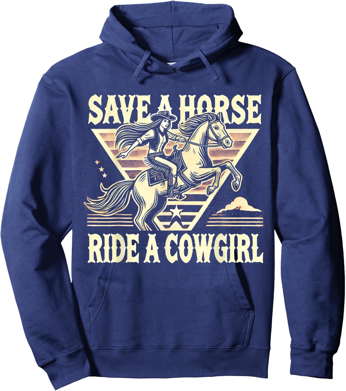 Ride A Cowgirl Subtle Lesbian Pride WLW Queer Gay Art Design Hoodie - Hoodie | Navy