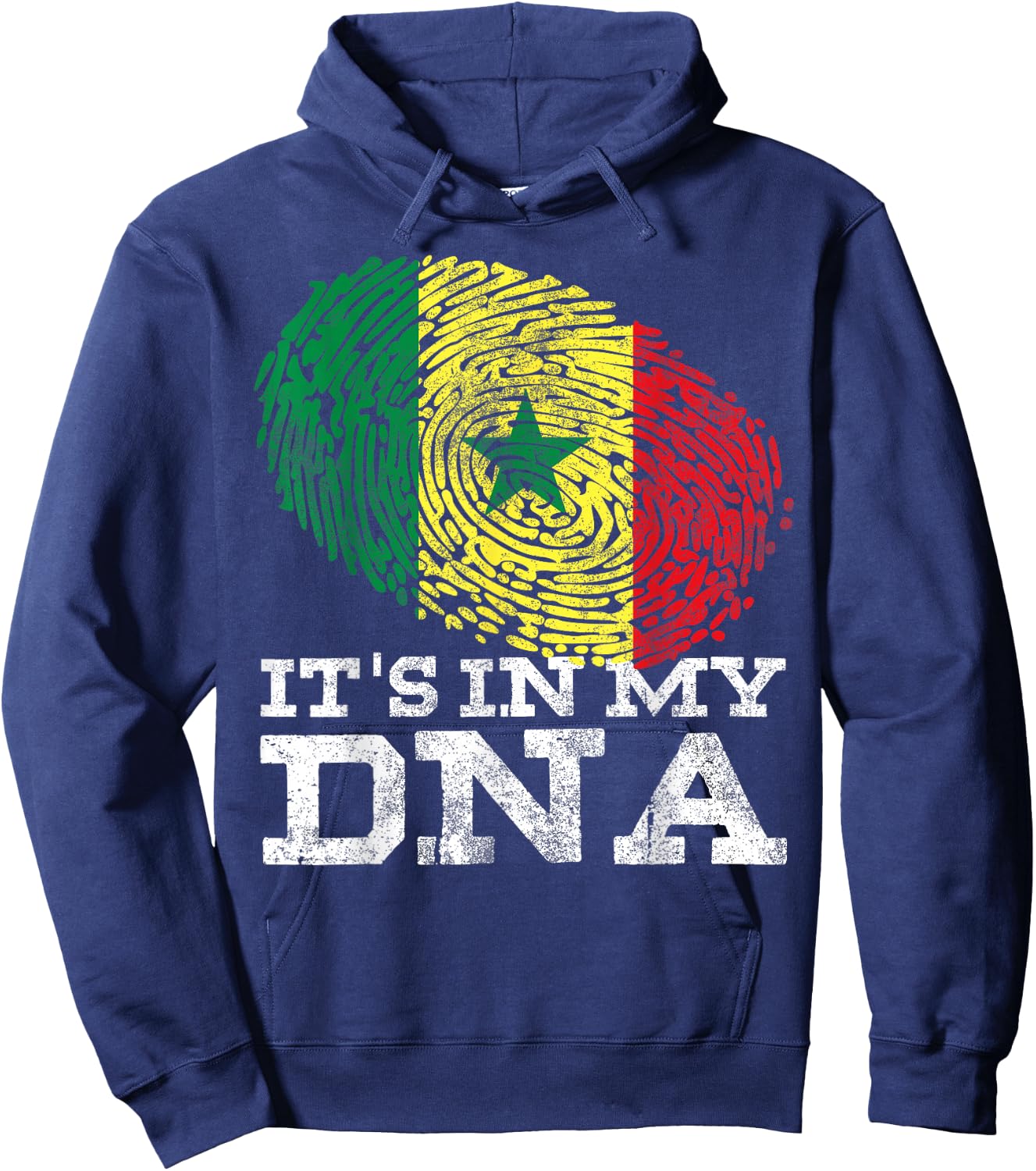 It's In My DNA Senegalese Gifts Afro-American Senegal Flag Hoodie - Hoodie | Navy