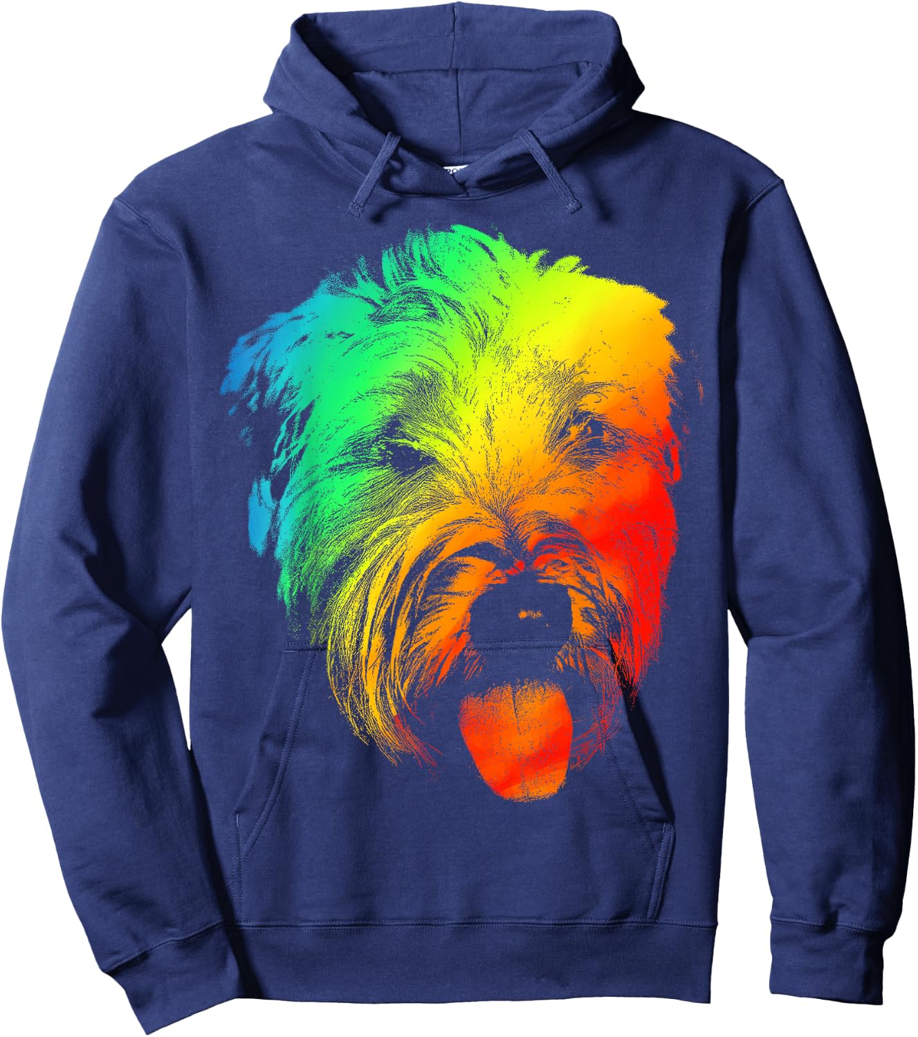 SOFT COATED WHEATEN TERRIER Colorful Rainbow Retro Pet Gifts Hoodie - Hoodie | Navy