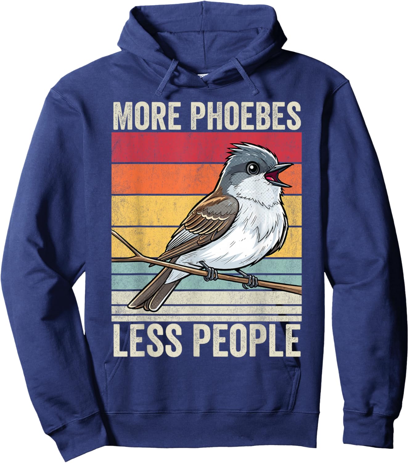 Eastern Phoebe Birdwatching, Funny Eastern Phoebe Hoodie - Hoodie | Navy