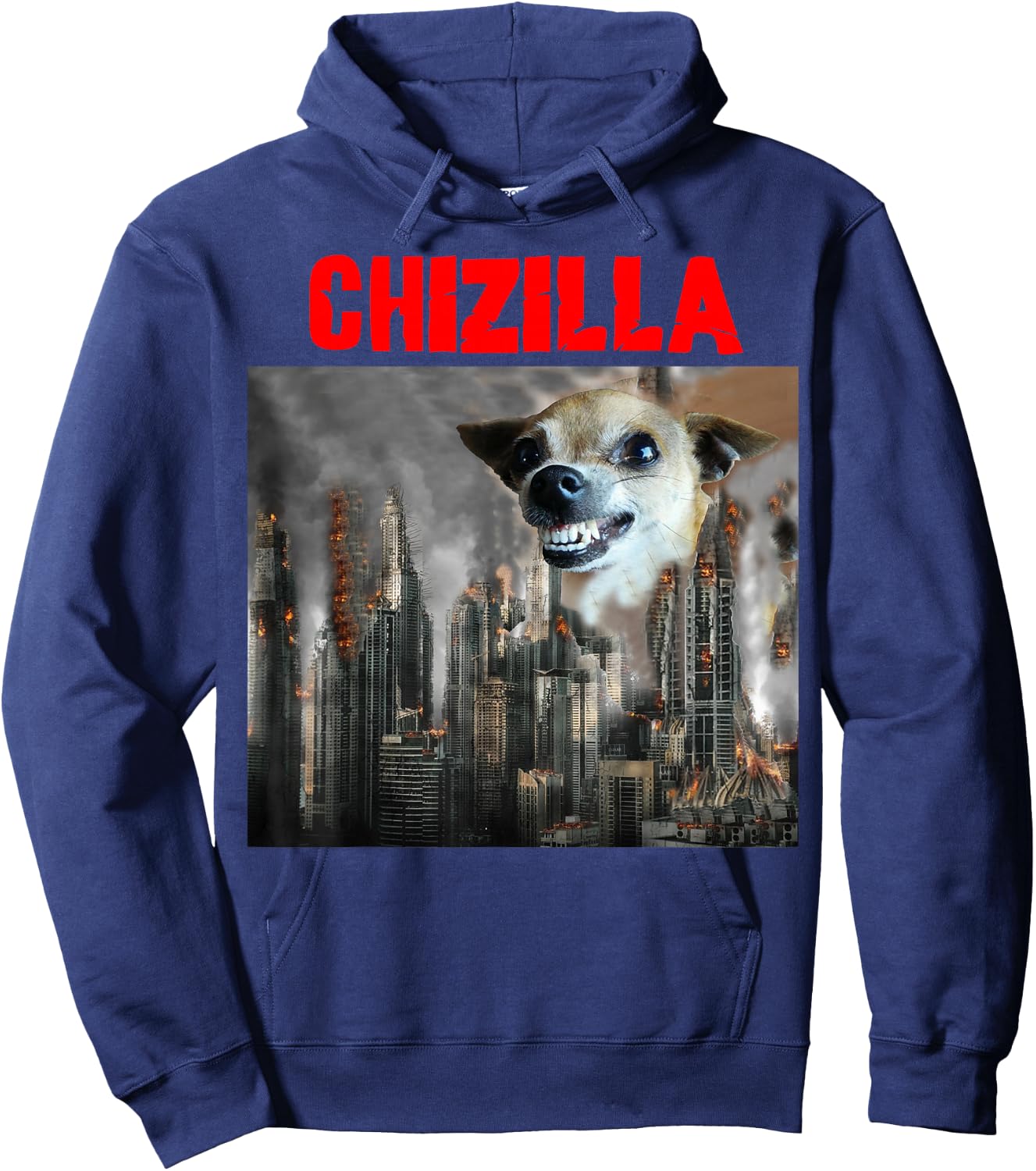 Chihuahua Dog Lovers - Watch Out for the Monster CHIZILLA!!! Hoodie - Hoodie | Navy