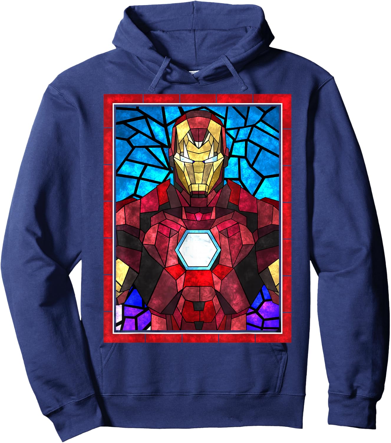Marvel Iron Man Stained Glass Portrait Hoodie - Hoodie | Navy