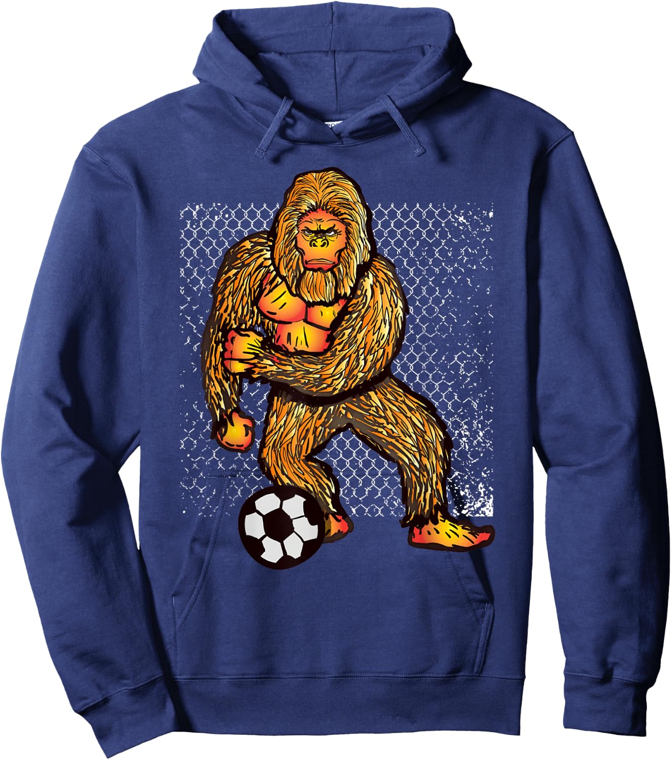 Bigfoot Playing Soccer For Soccer Players Funny Gift Hoodie - Hoodie | Navy