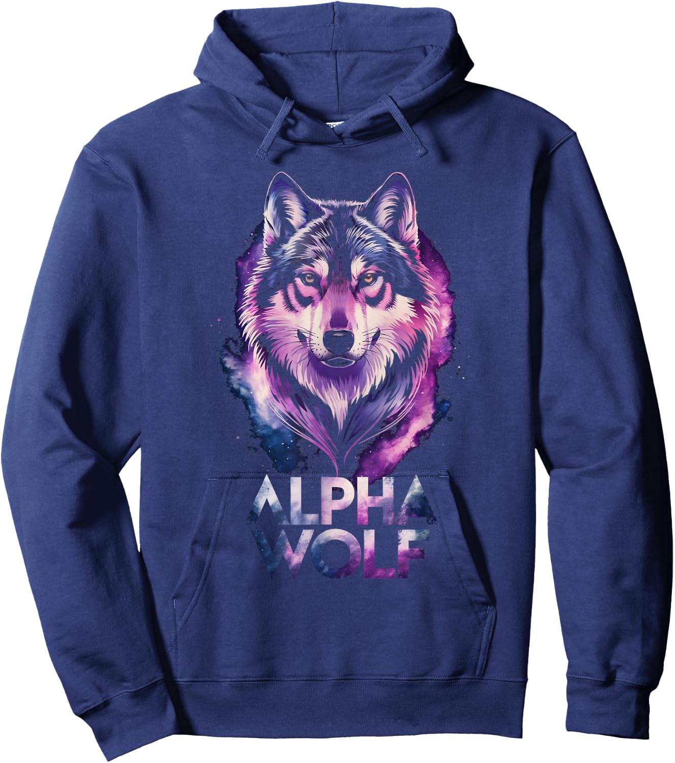 Galaxy Wolf Alpha Wolf Meme Hoodie - Hoodie | Navy