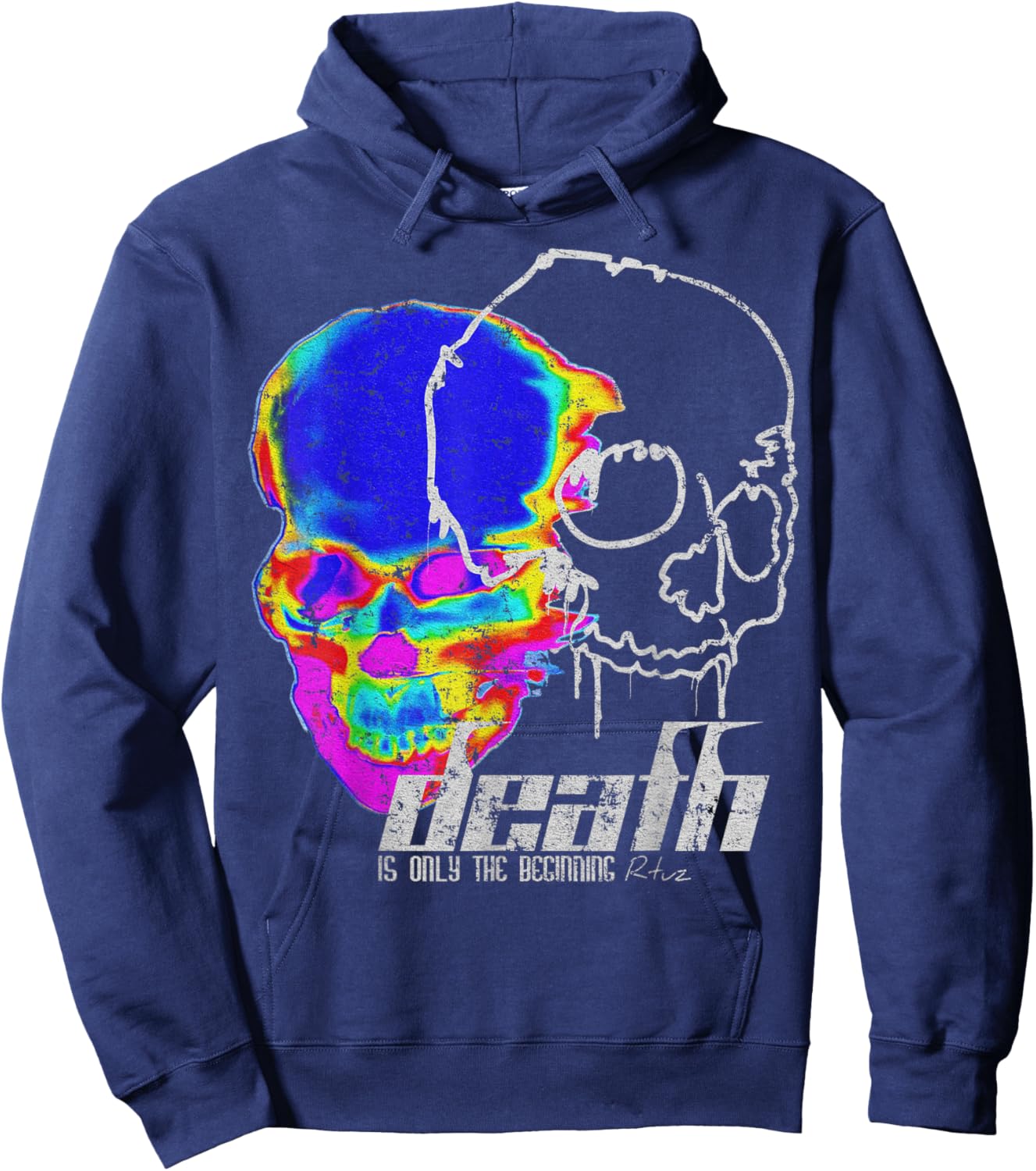 Aesthetic Clothes Retro Vintage Streetwear Fashion Women Men Hoodie - Hoodie | Navy