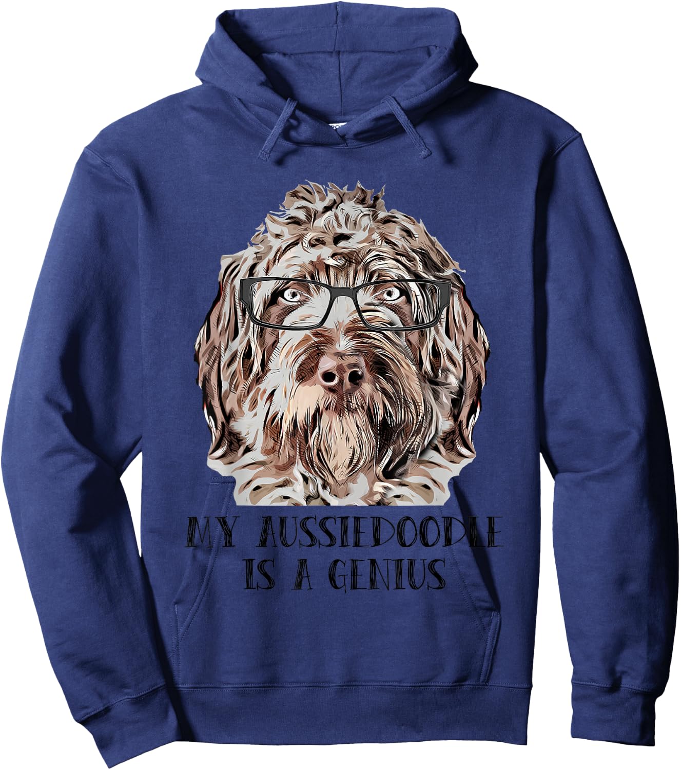 Genius Aussiedoodle Hoodie - Hoodie | Navy