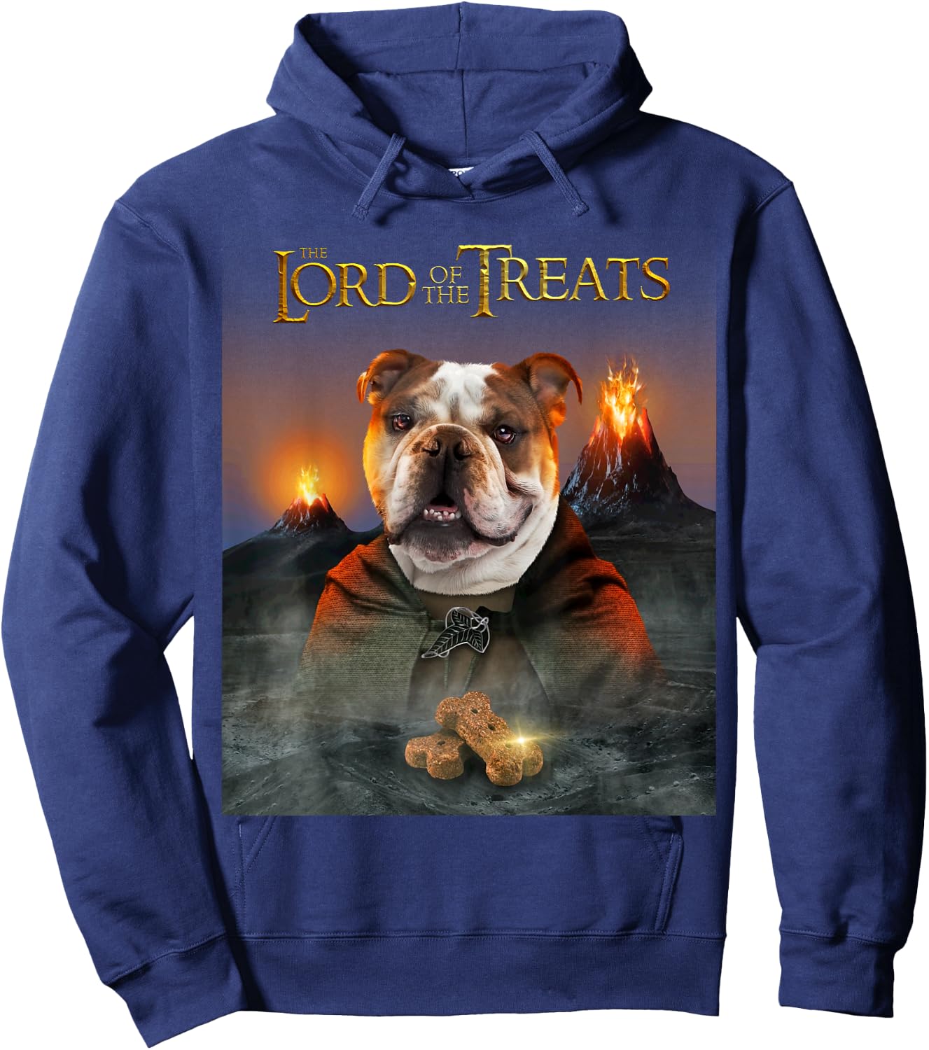 Lord of the Treats - Cute English Bulldog OEB Women Girls Kids Hoodie - Hoodie | Navy