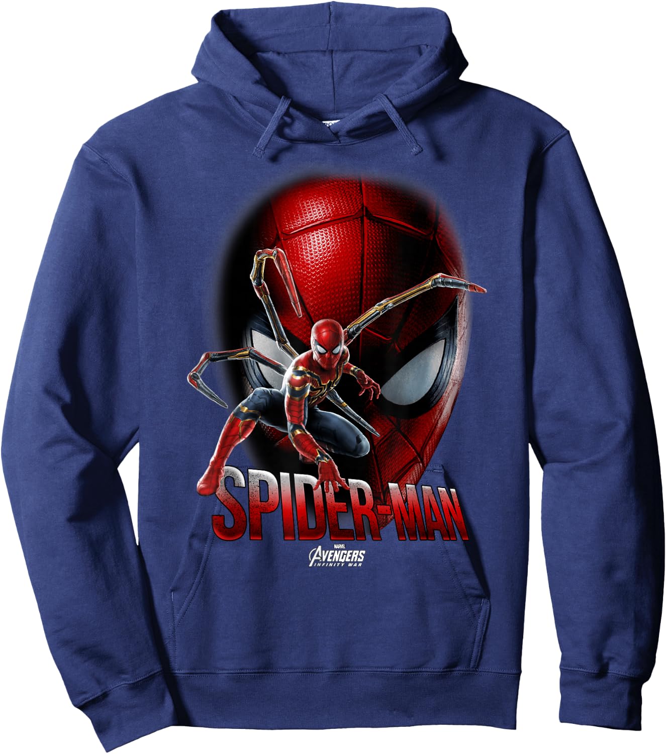 Marvel Infinity War Spider-Man Game Face Graphic Hoodie - Hoodie | Navy
