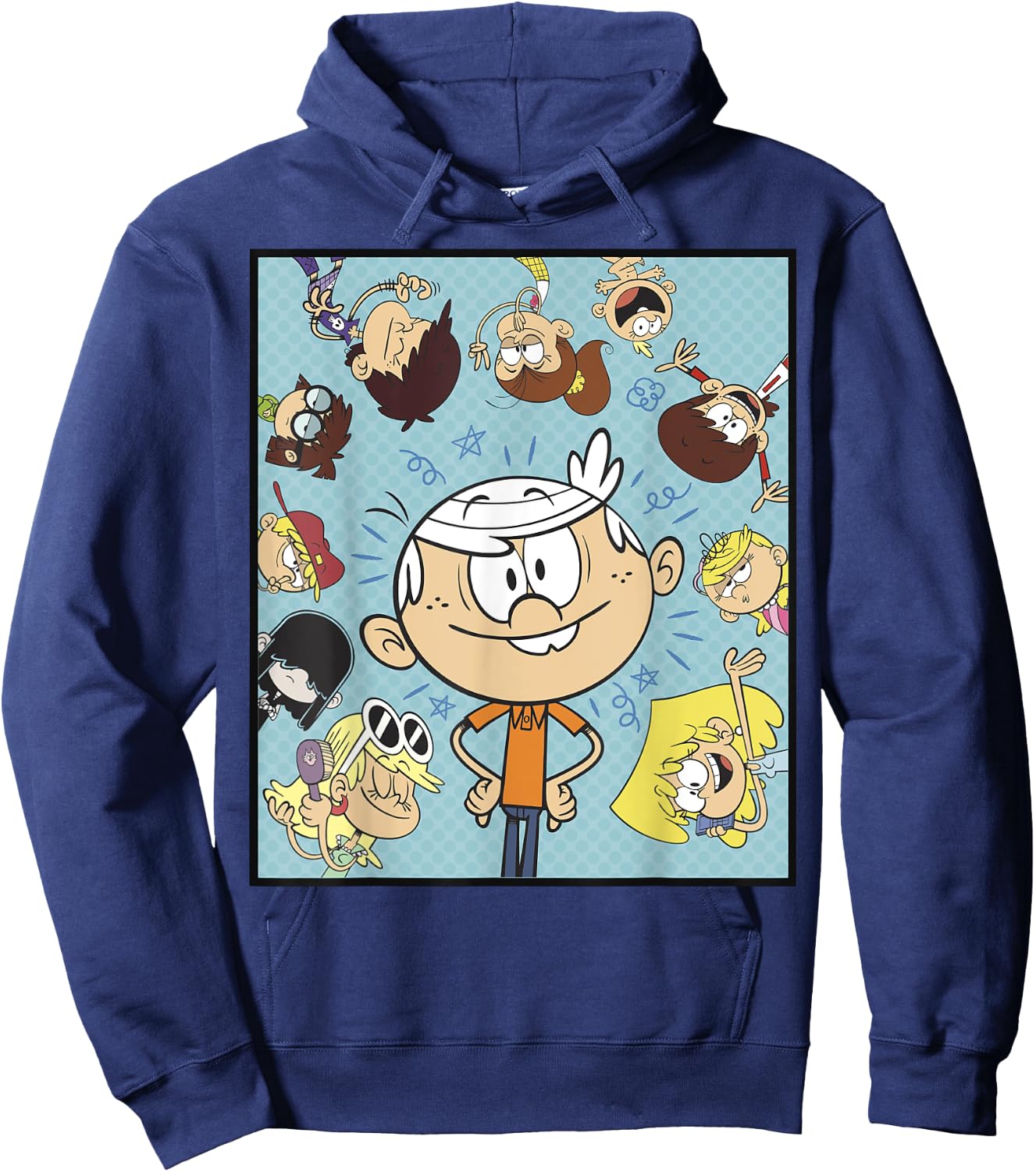 The Loud House Group Circle Portrait Poster Hoodie - Hoodie | Navy