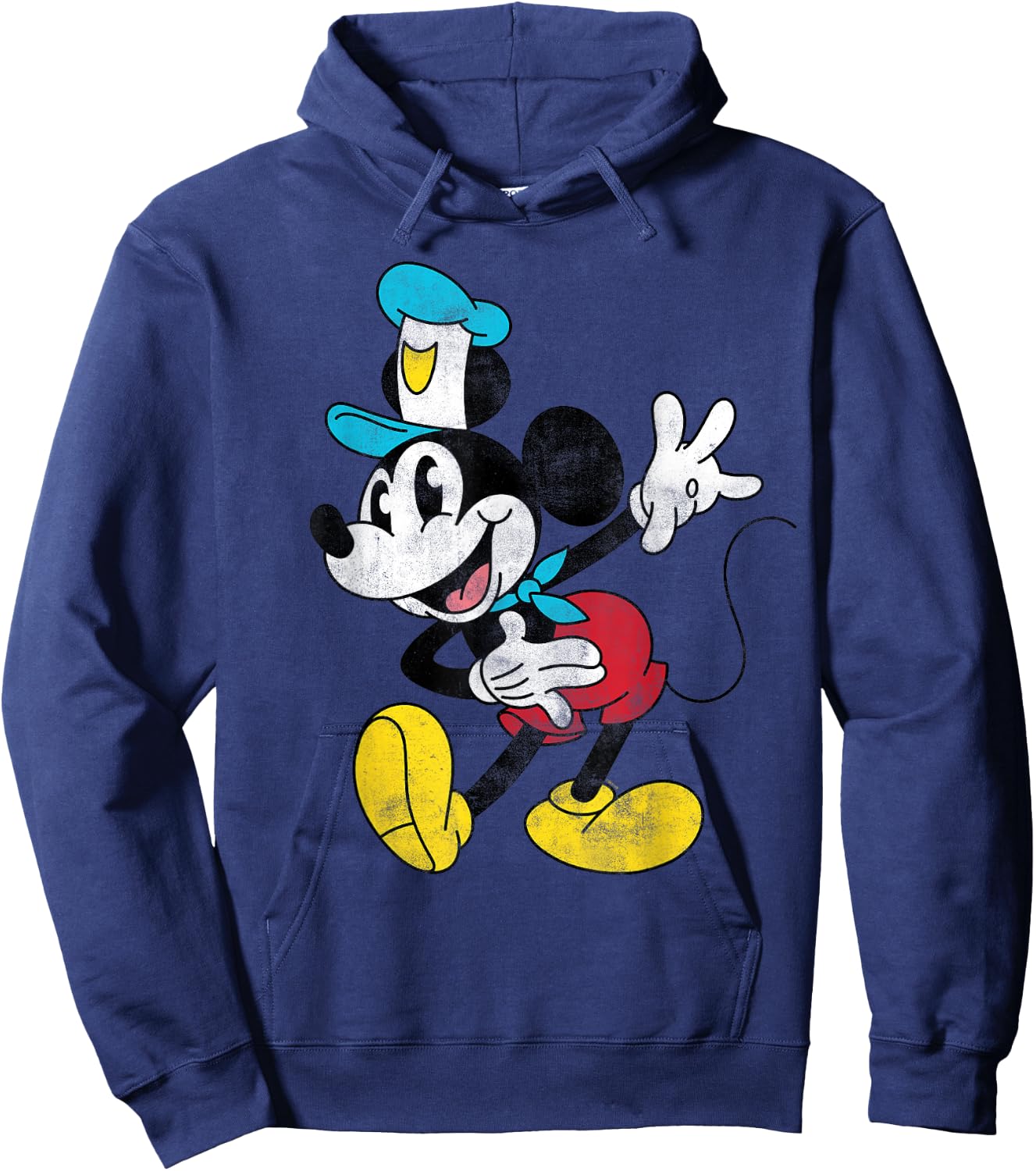Disney Cruise Captain Mickey Mouse Distressed Retro Vintage Hoodie - Hoodie | Navy