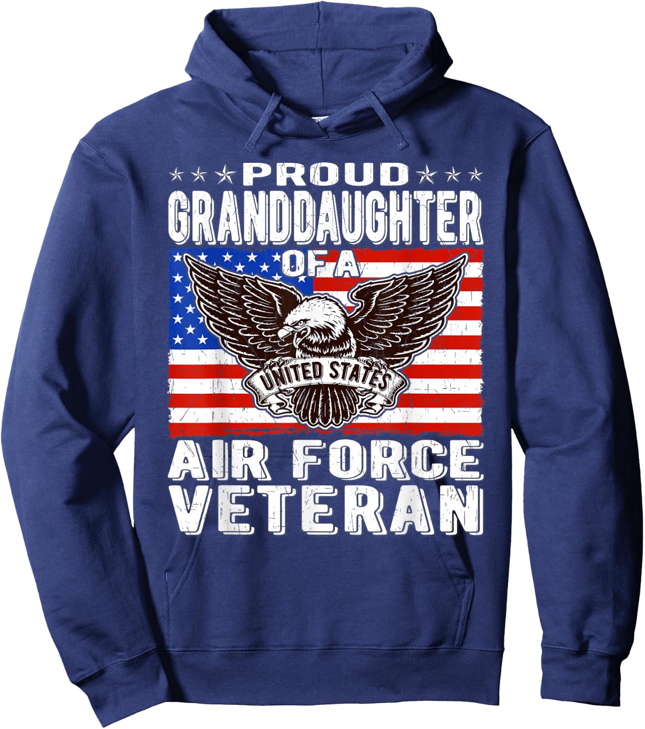Proud Granddaughter of A US Air Force Veteran Military Gifts Hoodie - Hoodie | Navy