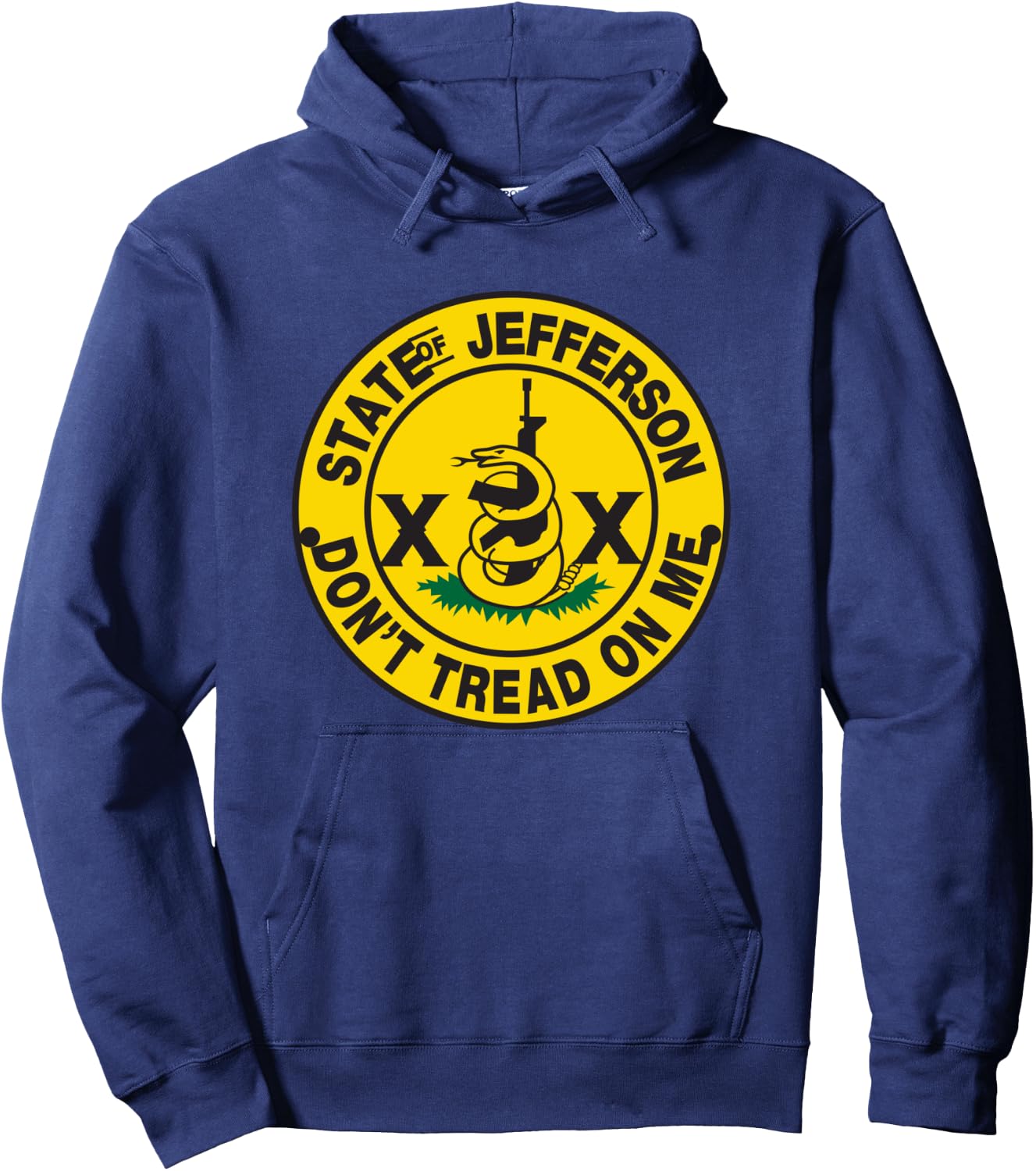 State of Jefferson Don't Tread on Me Shirt Hoodie - Hoodie | Navy