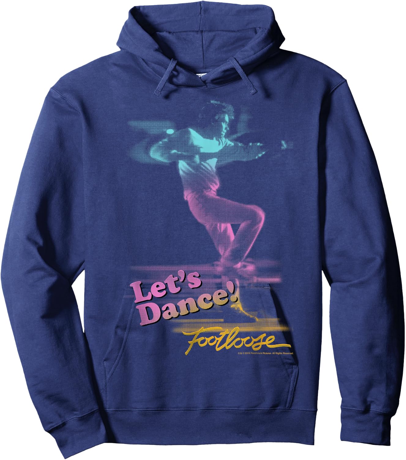 Footloose Let's Dance Neon Title Logo Hoodie - Hoodie | Navy