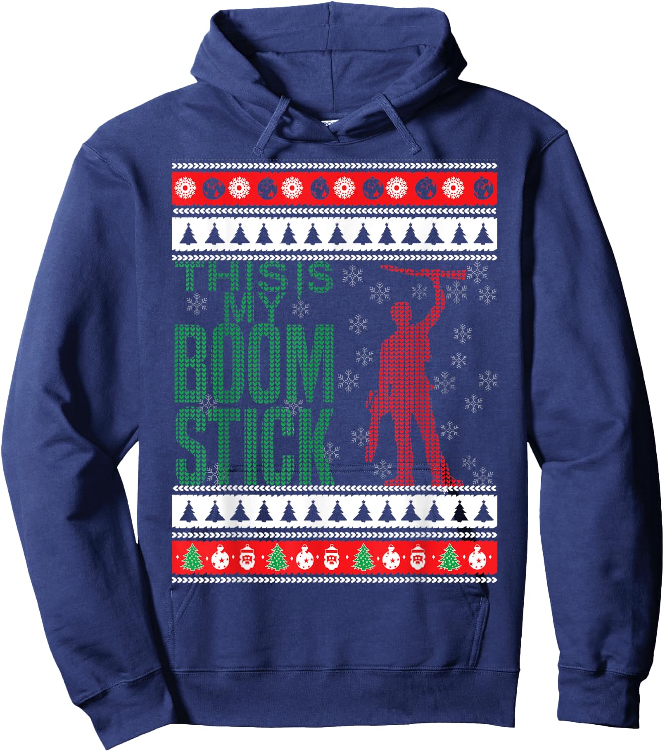 This Is My Boomstick Shotgun Christmas Snow Dead Evil Hoodie - Hoodie | Navy