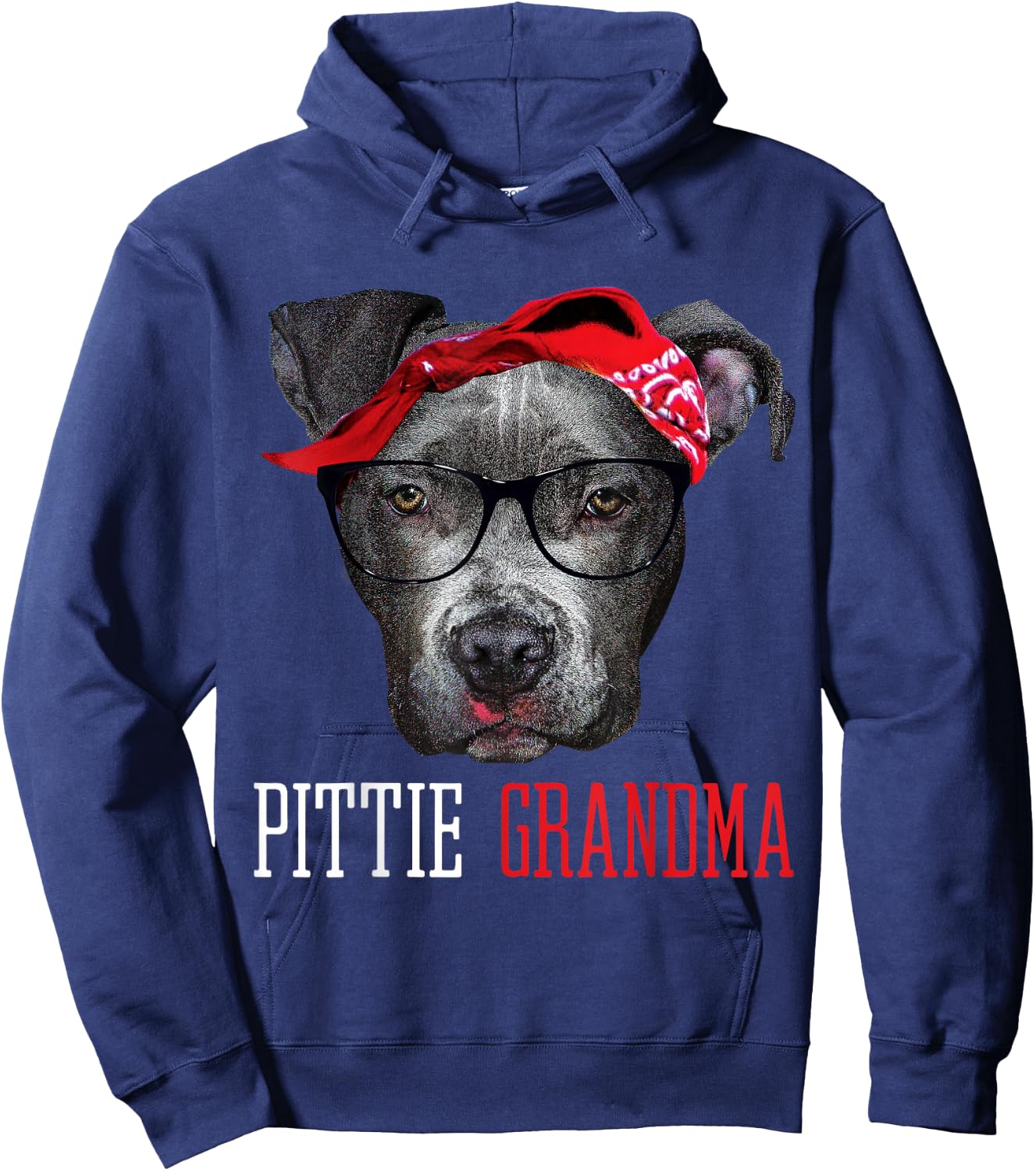Pittie Grandma Granny Pitbull Dog Lovers Gift Women Hoodie - Hoodie | Navy