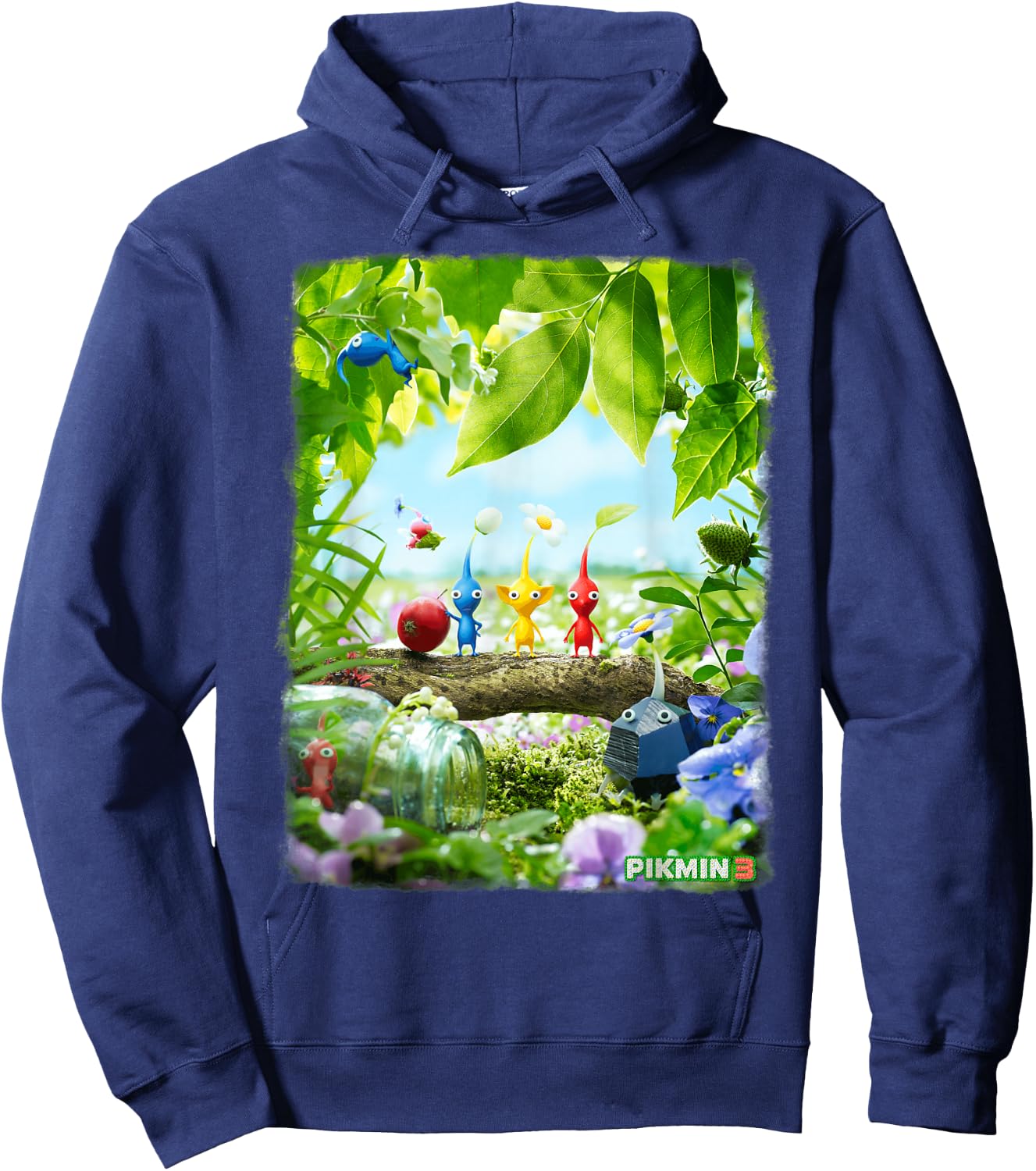 Nintendo Pikmin 3 Tree Group Shot Game Poster Hoodie - Hoodie | Navy