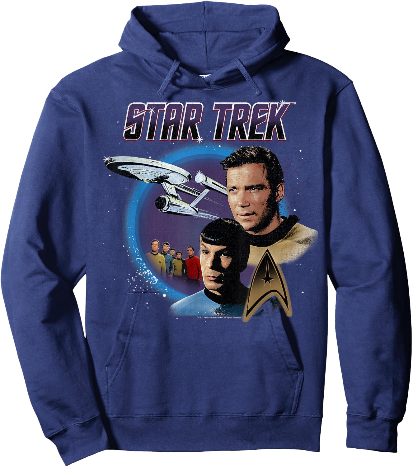 Star Trek Original Series Vintage Enterprise Hoodie - Hoodie | Navy
