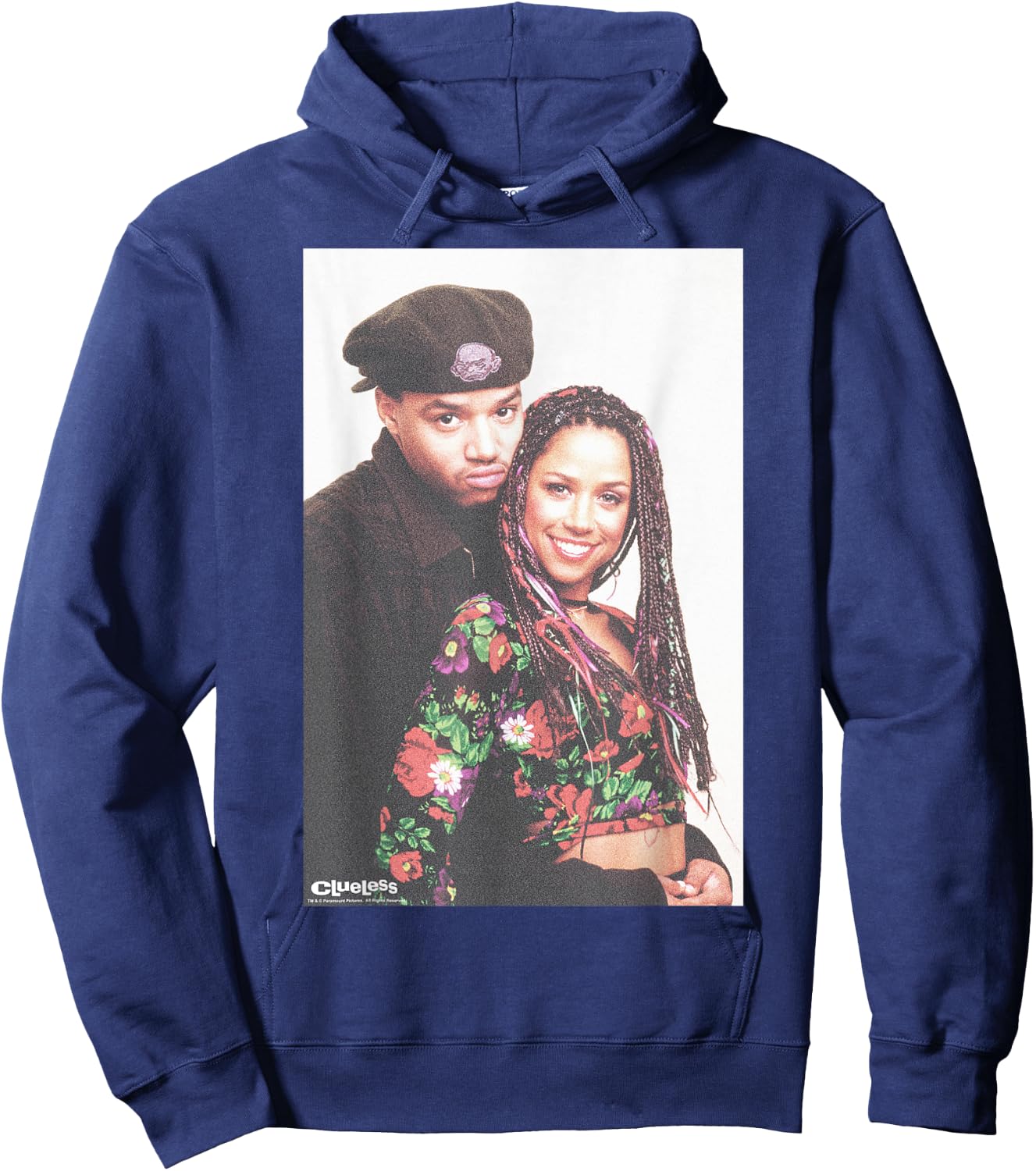 Clueless Dionne & Murray 90's Couple Poster Graphic Hoodie - Hoodie | Navy